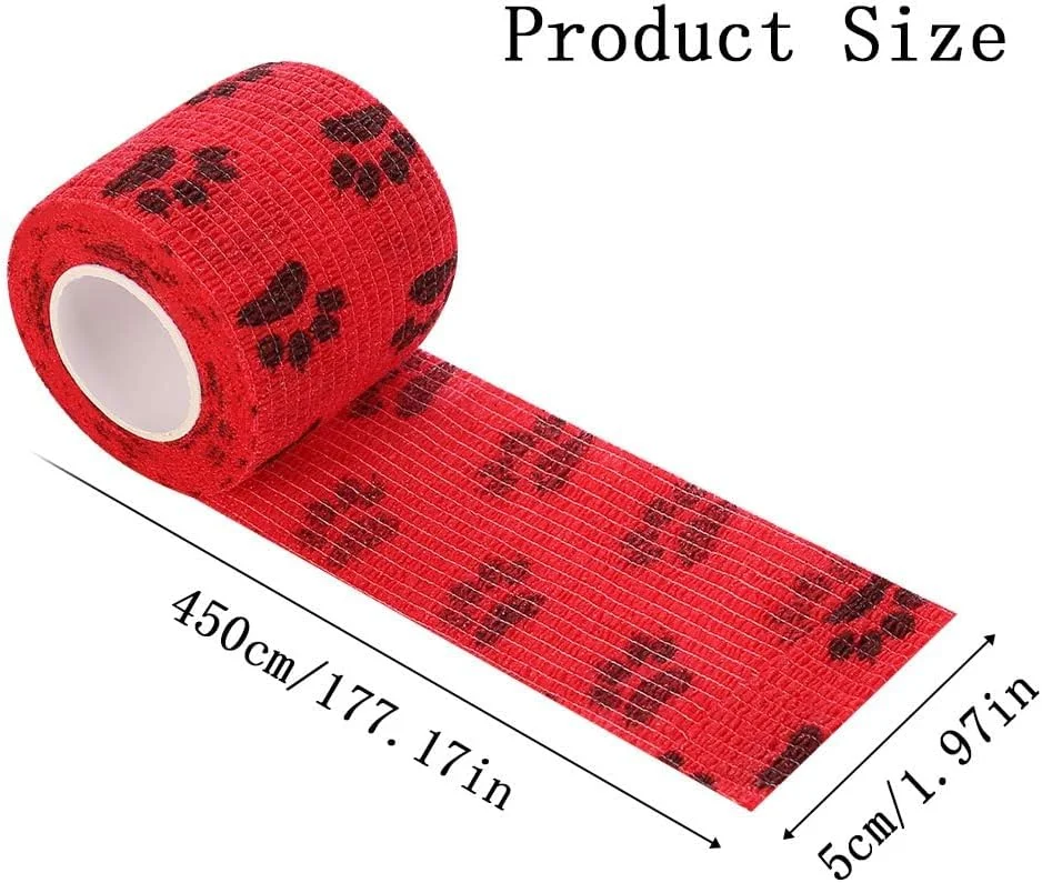 6 رول چسب زخم حیوانات خانگی، بانداژ الاستیک غیر بافته خود چسبنده و تنفسی برای سگ و سایر حیوانات خانگی، 5 سانتی متر در 4.5 متر 6 رول چسب زخم حیوانات خانگی، بانداژ الاستیک غیر بافته خود چسبنده و تنفسی برای سگ و سایر حیوانات خانگی، 5 سانتی متر در 4.5 متر