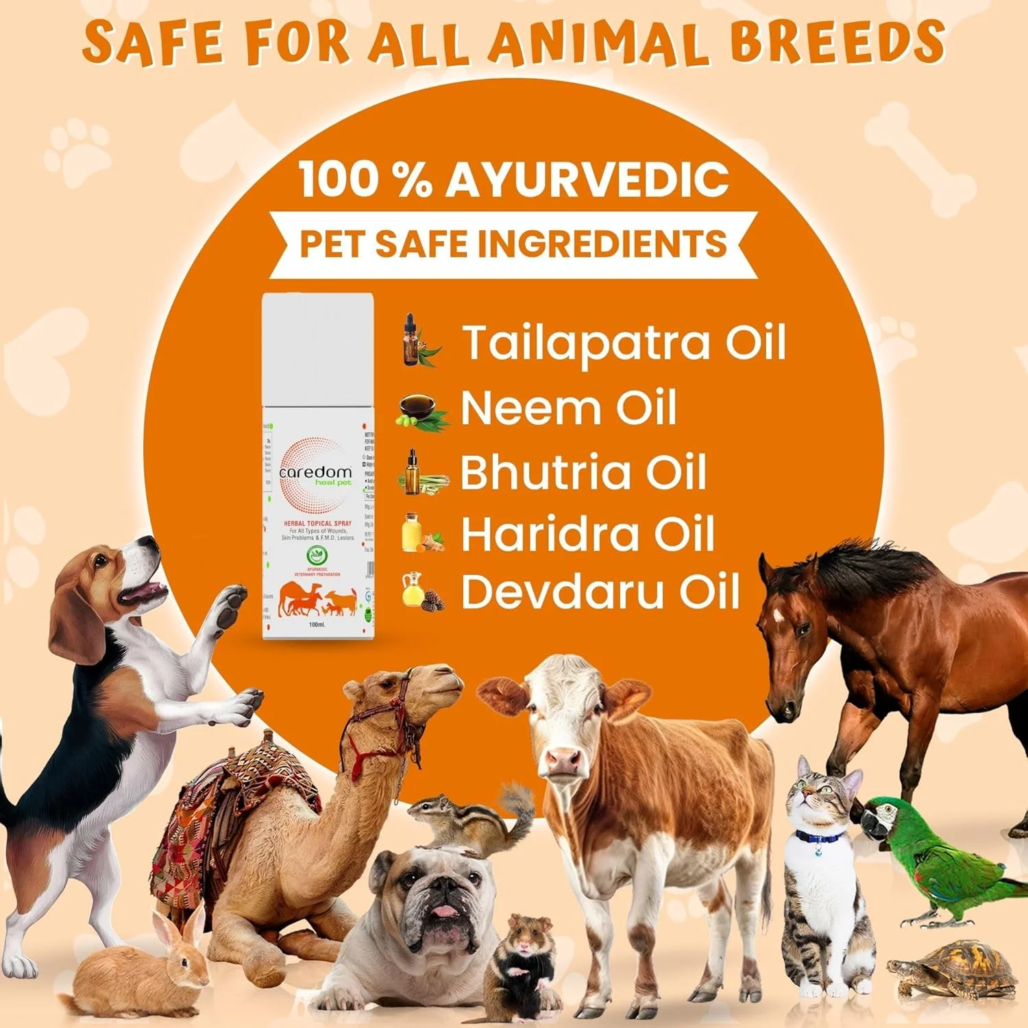 اسپری موضعی گیاهی التیام بخش حیوانات خانگی | اسپری سگ و سایر حیوانات خانگی برای انواع زخم ها | اسپری گیاهی دامپزشکی برای سوختگی، بریدگی، مشکلات پوستی و ضایعات دهان و پا | 100 میلی لیتر اسپری موضعی گیاهی التیام بخش حیوانات خانگی | اسپری سگ و سایر حیوانات خانگی برای انواع زخم ها | اسپری گیاهی دامپزشکی برای سوختگی، بریدگی، مشکلات پوستی و ضایعات دهان و پا | 100 میلی لیتر