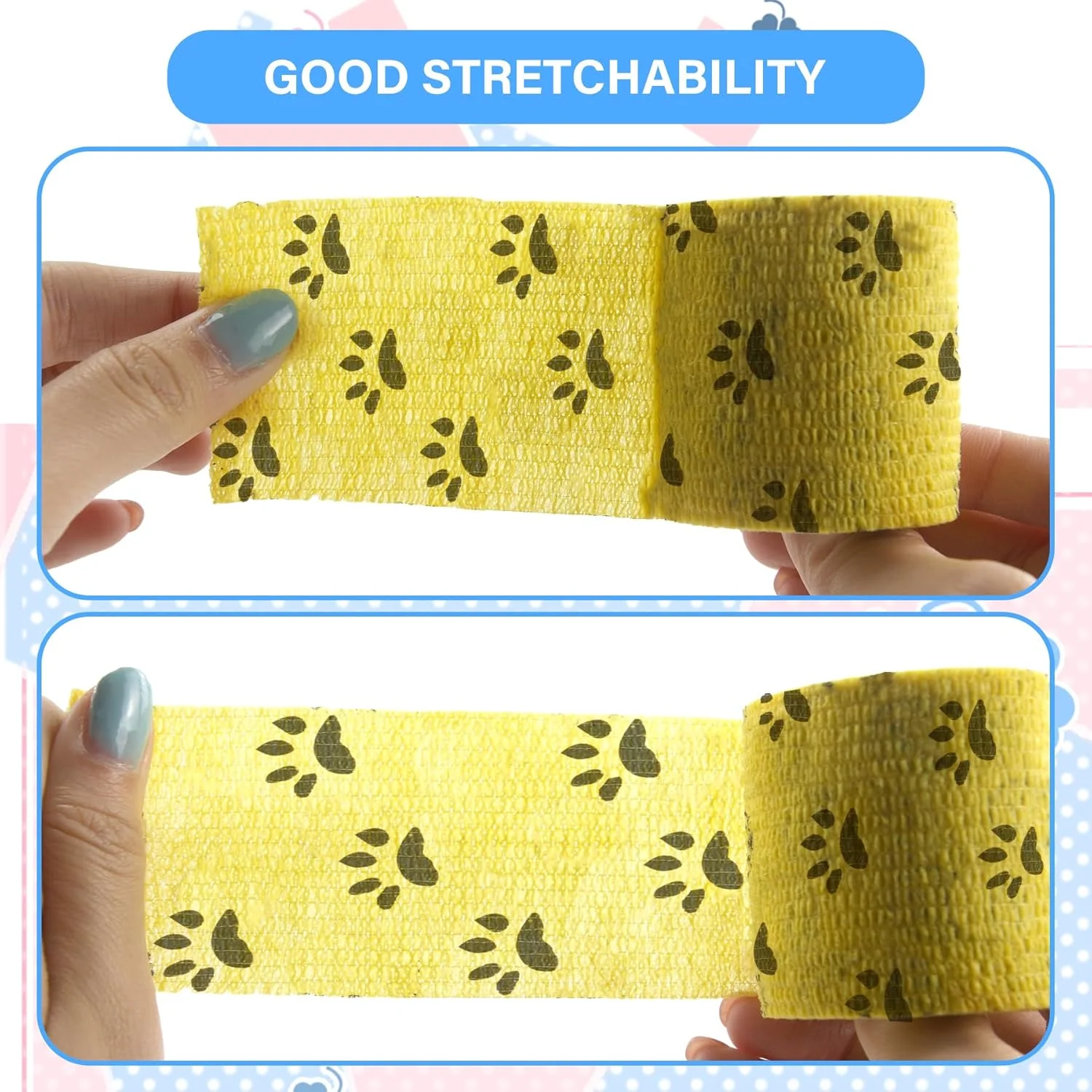 بانداژ خود چسب BOROLA برای حیوانات خانگی، سگ، اسب، مناسب برای مچ دست، رگ به رگ شدن مچ پا و تورم (6 عدد چند رنگ) بانداژ خود چسب BOROLA برای حیوانات خانگی، سگ، اسب، مناسب برای مچ دست، رگ به رگ شدن مچ پا و تورم (6 عدد چند رنگ)