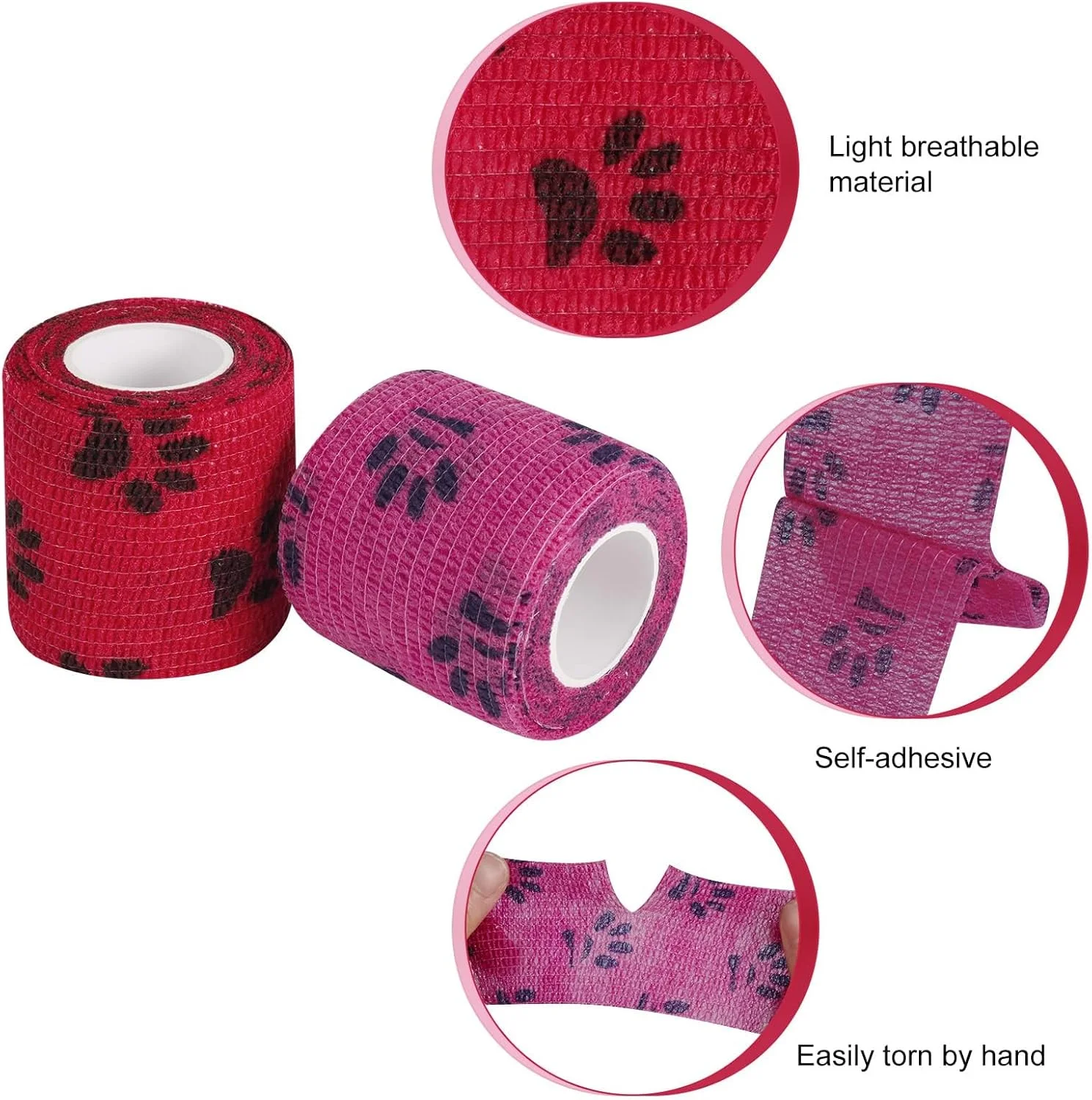 بانداژ خود چسب دامپزشکی حیوانات خانگی بیگ تری، بسته 6 عددی بانداژ دامپزشکی سگ، بانداژ خود چسب برای سگ ها، بانداژ چسبنده حیوانات خانگی، نوار بانداژ الاستیک غیر بافته تنفسی برای سگ ها، گربه ها بانداژ خود چسب دامپزشکی حیوانات خانگی بیگ تری، بسته 6 عددی بانداژ دامپزشکی سگ، بانداژ خود چسب برای سگ ها، بانداژ چسبنده حیوانات خانگی، نوار بانداژ الاستیک غیر بافته تنفسی برای سگ ها، گربه ها