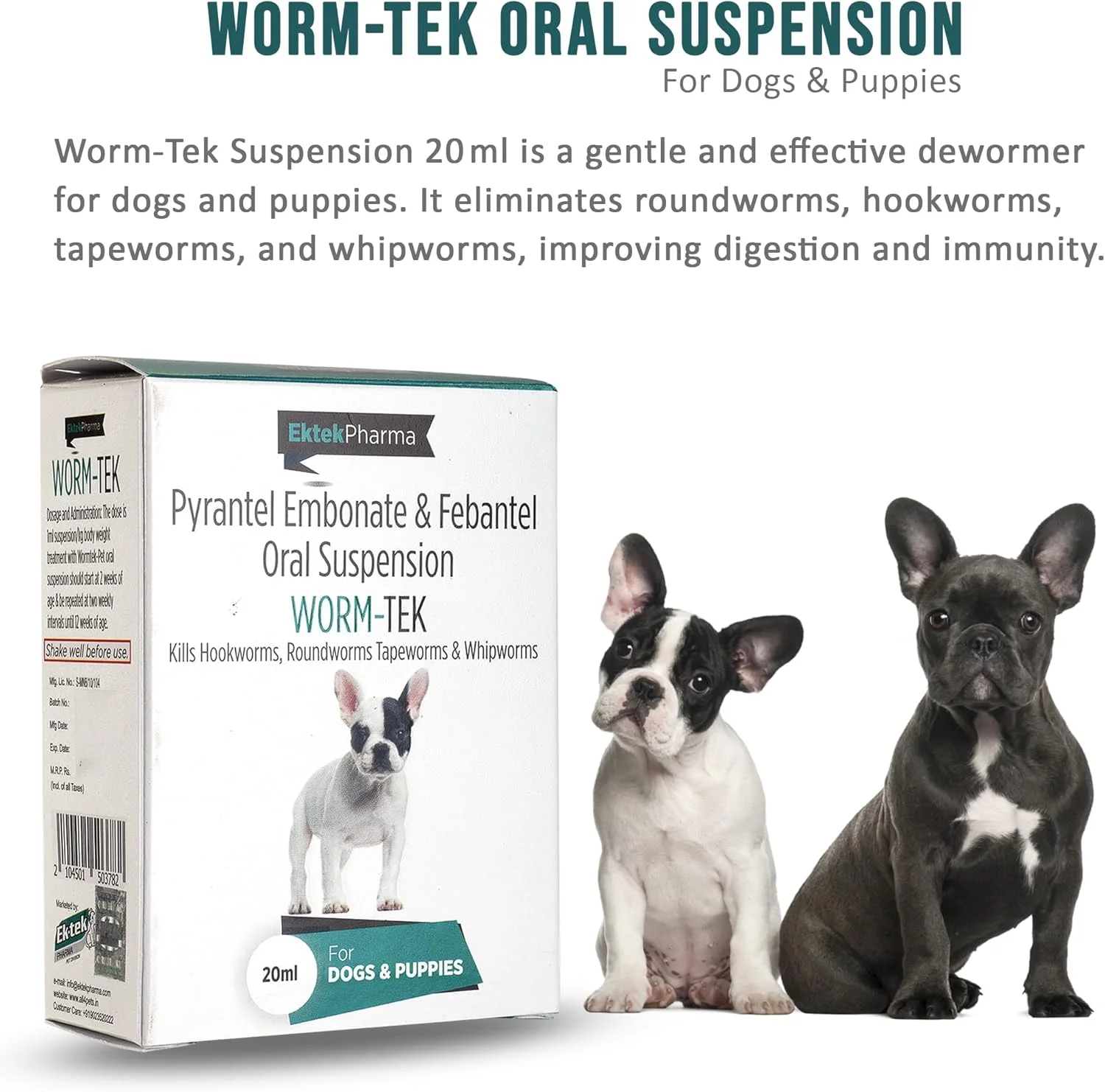 محلول خوراکی ضد انگل کرم تک (20 میلی لیتر) - بسته 2 عددی