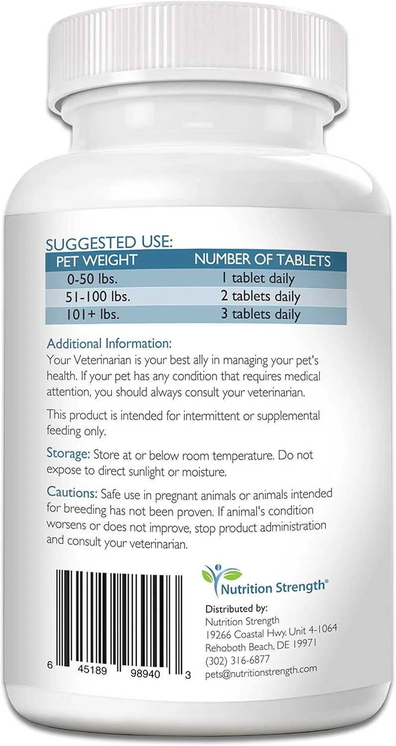 (1 بطری) مکمل قلب و عروق برای سگ ها به همراه آنتی اکسیدان و ویتامین E برای قلب سالم و قوی، 120 قرص جویدنی