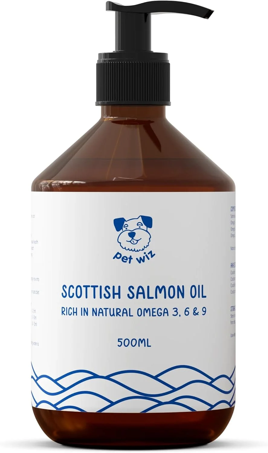 روغن ماهی سالمون اسکاتلندی ۱۰۰٪ طبیعی برای حیوانات خانگی - غنی از امگا ۳، ۶ و ۹ | پشتیبانی از پوست و مو، مفاصل، هضم و سلامت کلی، ۵۰۰ میلی لیتر