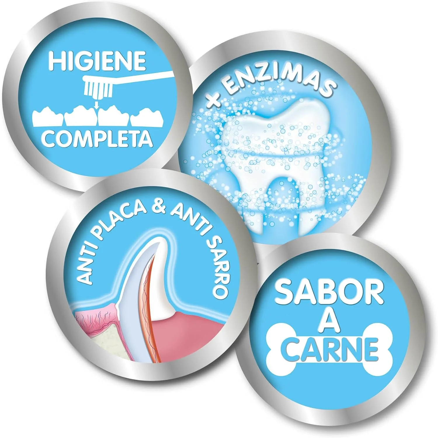 ست بهداشت دهان و دندان توله سگ بیفار، سفید/قرمز