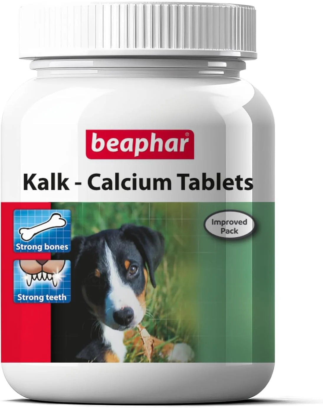 بسته دو عددی قرص کلسیم Beaphar Kalk 60 عددی به همراه مکمل مولتی ویتامین برای سگ، استخوان های قوی و رشد سریع