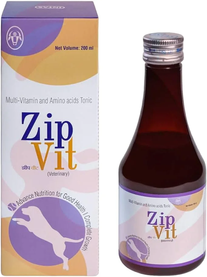 تونیک مولتی ویتامین و آمینو اسید زیپ ویت 200 میلی لیتر برای سگ و گربه، محرک اشتها توسط Fifozone - 200 میلی لیتر