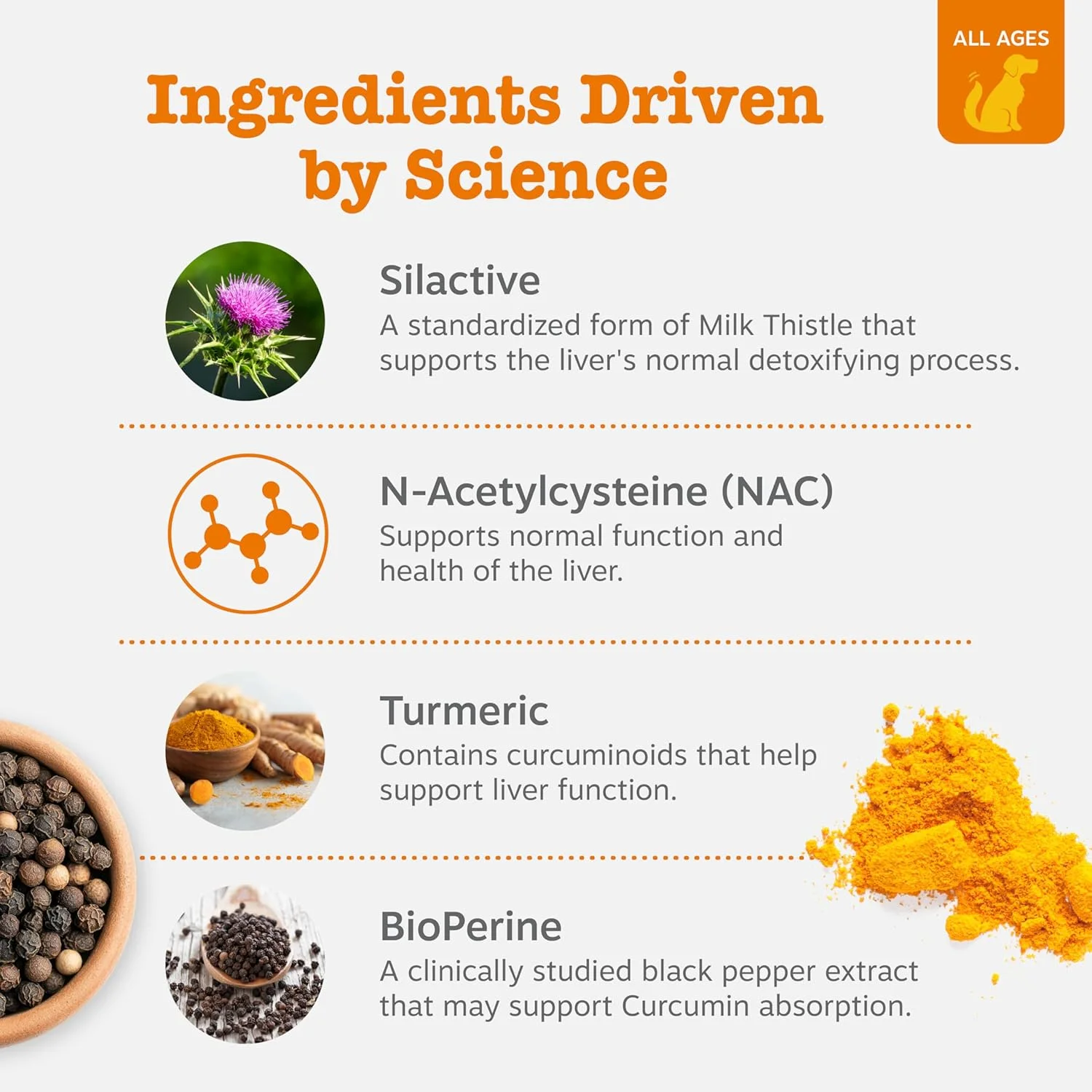 مکمل پشتیبانی از کبد سگ زستی پاوز - حاوی عصاره خار مریم، زردچوبه، کولین - فرمول جویدنی نرم - برای عملکرد کبد سگ