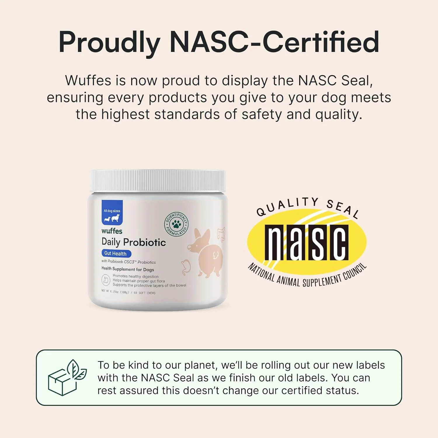 پرو بیوتیک روزانه سگ ها - پشتیبانی از سلامت دستگاه گوارش، تعادل روده و سیستم ایمنی - حاوی پری بیوتیک، ریشه گل ختمی و پودر کدو تنبل - 60 عدد جویدنی نرم