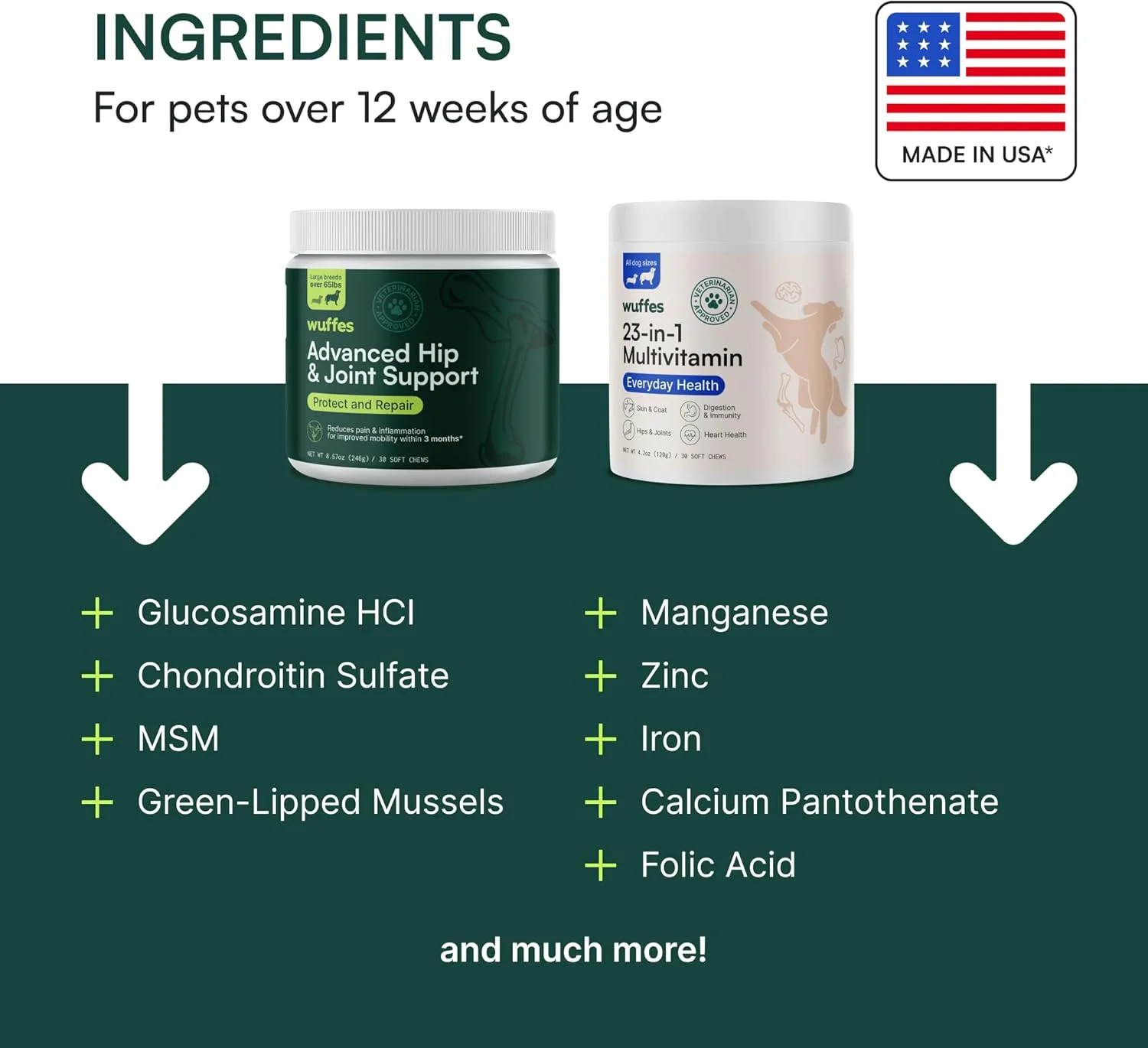 بسته مکمل مفصل و استخوان و مولتی ویتامین 23 در 1 مخصوص نژادهای بزرگ