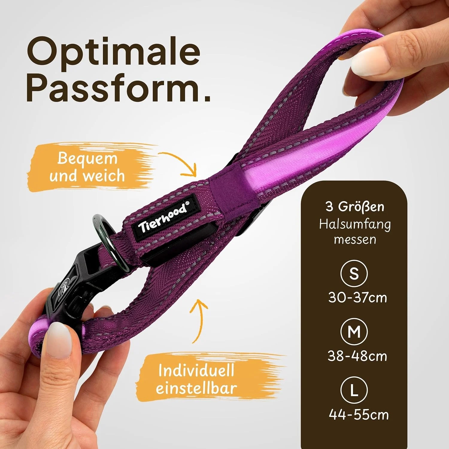 قلاده چراغ دار سگ (USB-C) - 8 ساعت عمر باتری - بادوام، ضد آب و راحت - ایده آل برای پیاده روی های شبانه - قلاده LED سگ (بنفش، سایز L) قلاده چراغ دار سگ (USB-C) - 8 ساعت عمر باتری - بادوام، ضد آب و راحت - ایده آل برای پیاده روی های شبانه - قلاده LED سگ (بنفش، سایز L)