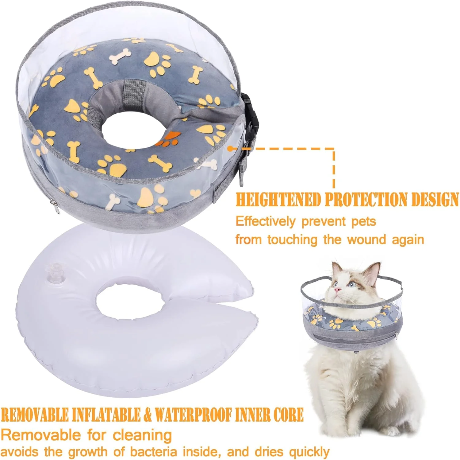 مخروط سگ تریفی، طوق گردنی بادی راحت برای سگ ها، نرم و قابل تنظیم برای بعد از جراحی، زخم ها، جوش ها و معاینات دامپزشکی، محافظ شفاف و سگک ایمن، سایز متوسط مخروط سگ تریفی، طوق گردنی بادی راحت برای سگ ها، نرم و قابل تنظیم برای بعد از جراحی، زخم ها، جوش ها و معاینات دامپزشکی، محافظ شفاف و سگک ایمن، سایز متوسط