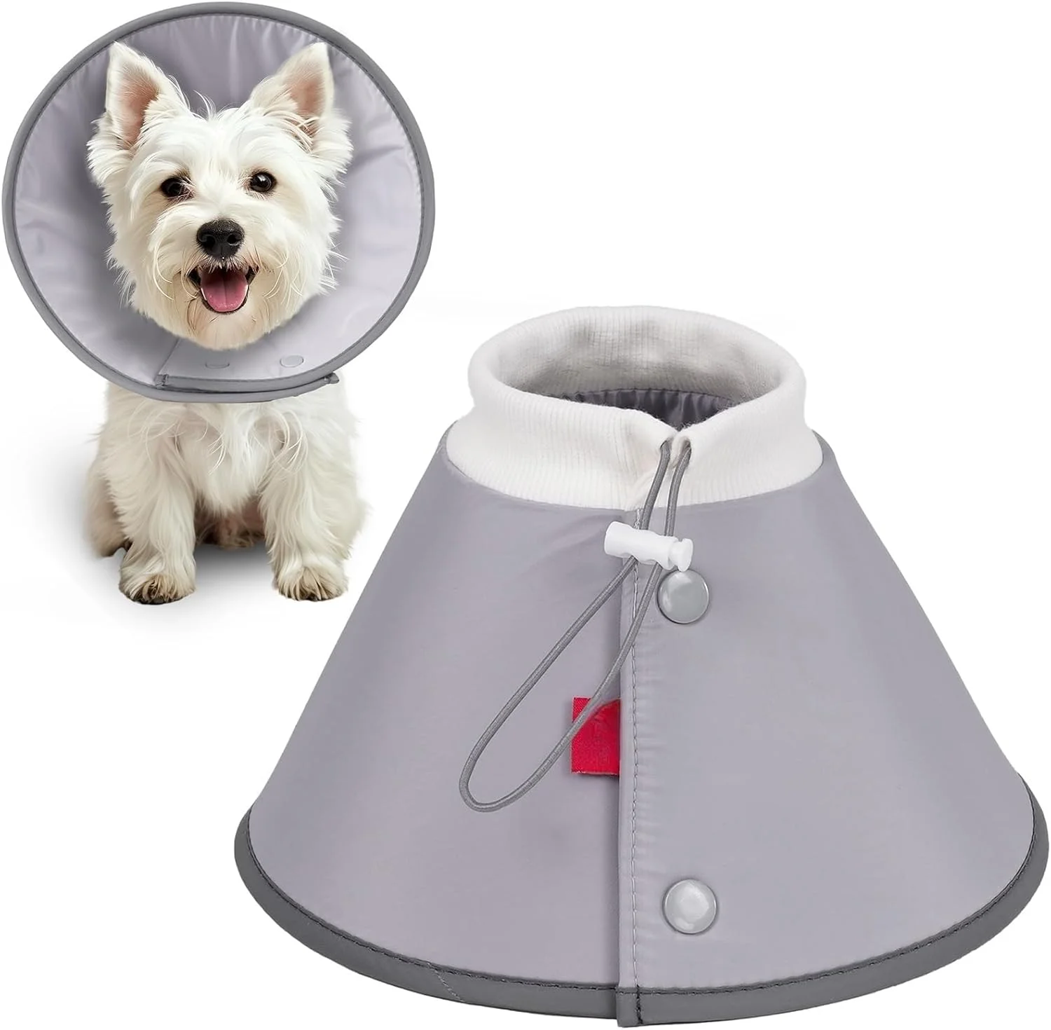 طوق گردنی سگ و گربه نرم و راحت برای بعد از جراحی، طوق رفلکتیو برای سگ های کوچک و گربه ها، ریکاوری راحت سگ برای مراقبت از زخم، طوق الیزابتی قابل تنظیم برای جلوگیری از لیسیدن