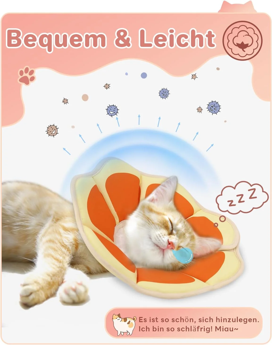 طوق گربه سوپت، طوق قابل تنظیم برای گربه، طوق گردن التیام بخش، قیف نرم بعد از جراحی و آسیب دیدگی برای توله سگ ها، سگ های کوچک و گربه ها