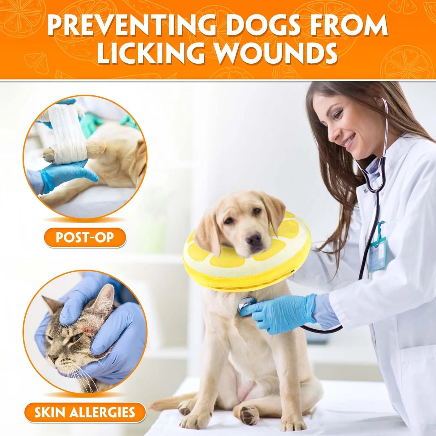 طوق بادی سگ، یقه بادی محافظ برای سگ ها و گربه ها، جایگزین نرم طوق سگ بعد از جراحی برای بهبود زخم و جلوگیری از گاز گرفتن یا خراشیدن (بزرگ)