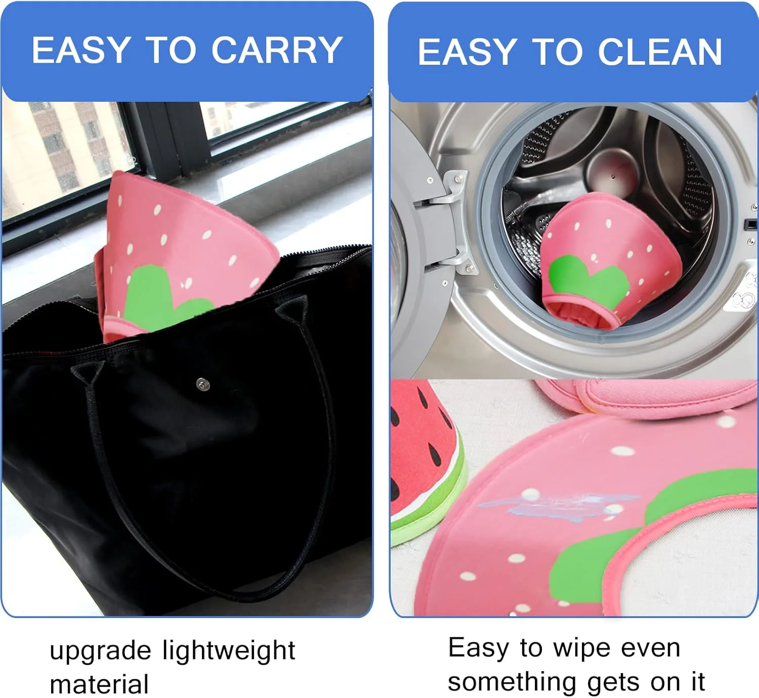 کله قندی نرم سگ، طوق الیزابتی سبک وزن برای سگ ها، کله قندی های نرم قابل تنظیم برای سگ/گربه برای جلوگیری از لیسیدن بعد از جراحی، کله قندی توت فرنگی بامزه جایگزین طوق شرم برای حیوانات خانگی (خیلی کوچک)