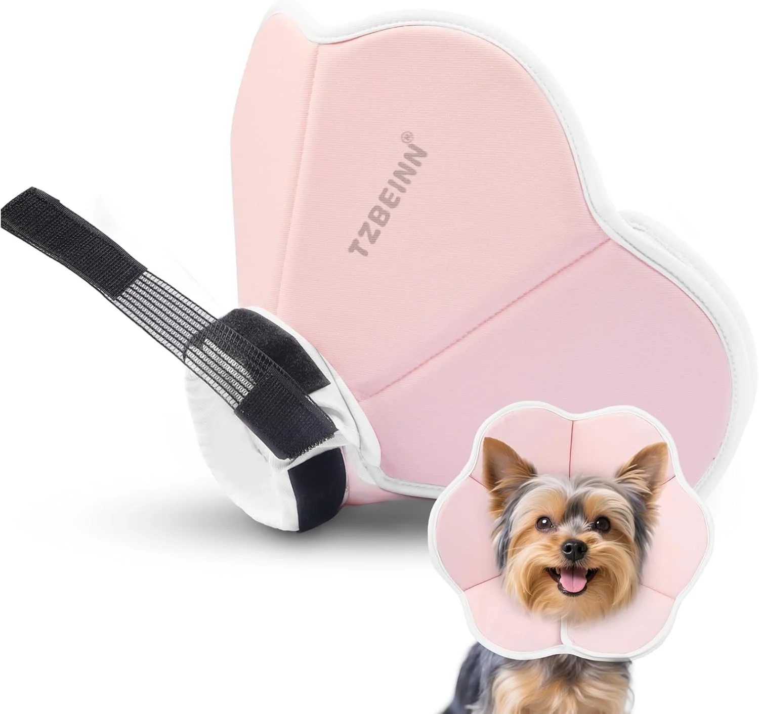 طوق محافظ نرم و کوچک سگ، طوق گردنی محافظ و قابل تنظیم برای سگ های کوچک، بالش گردنی الیزابتی راحت بعد از جراحی برای توله سگ (سایز: S)