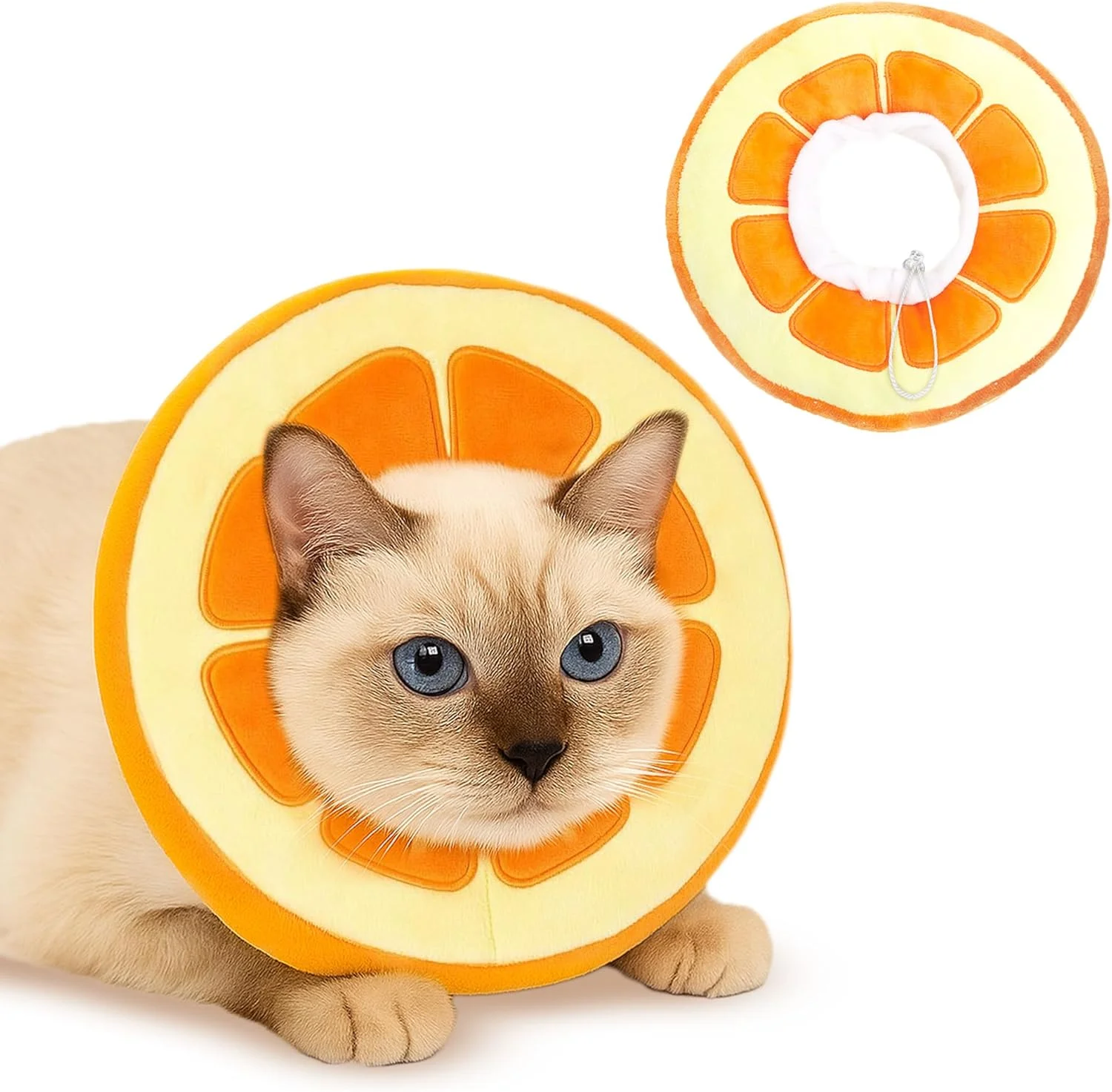 طوق گردنی نرم مدل قیفی سان گرو مناسب گربه، طوق الیزابتی برای جلوگیری از لیسیدن زخم گربه و بچه گربه بعد از جراحی، لباس ریکاوری جراحی گربه برای پوشاندن زخم، مناسب توله سگ و خرگوش