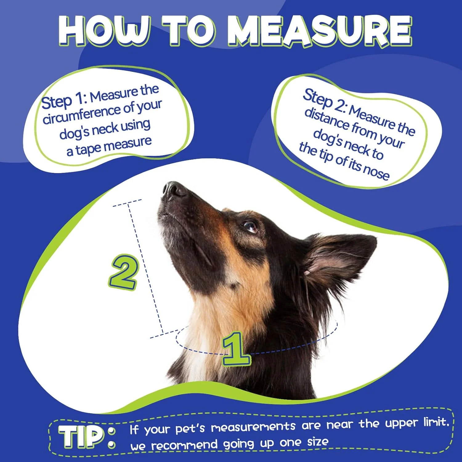 طوق گردنی نرم سگ برای بعد از جراحی، طوق های ریکاوری قابل تنظیم برای سگ ها، جلوگیری از لیسیدن، پلاستیکی ایمن و کاربردی برای التیام زخم و جلوگیری از گاز گرفتن - سایز S آبی