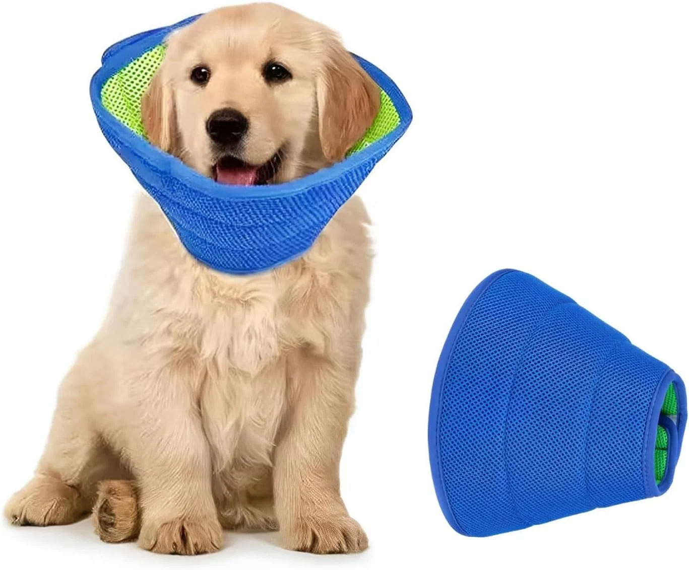 طوق گردنی نرم سگ برای بعد از جراحی، طوق تنفسی برای جلوگیری از لیسیدن، طوق گردنی قابل تنظیم برای حیوانات خانگی، مناسب برای سگ های کوچک با لبه محافظ نرم