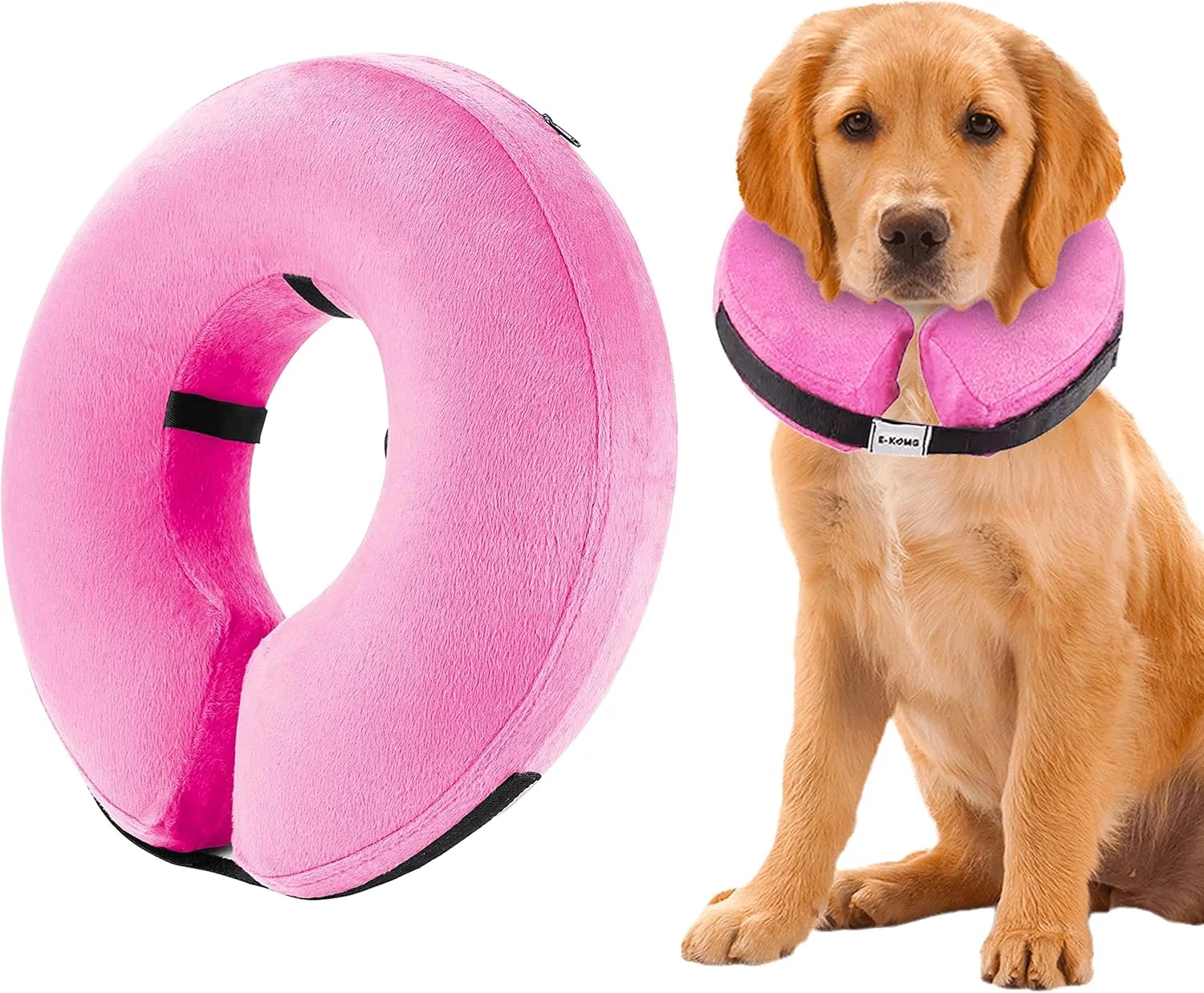 طوق بادی سگ smim، طوق بازیابی نرم حیوانات خانگی برای سگ ها و گربه ها، مخروط محافظ سگ برای بعد از جراحی صورتی S M L (متوسط)