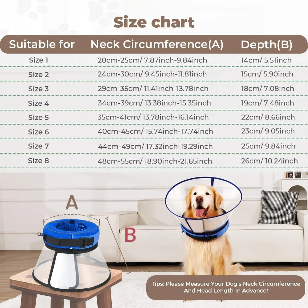 طوق محافظ نرم برای بعد از جراحی سگ، طوق ریکاوری 2 در 1 سگ با سپر جداشدنی برای جلوگیری از لیسیدن، طوق دونات سگ برای سگ های کوچک، متوسط و بزرگ (آبی، سایز 4)