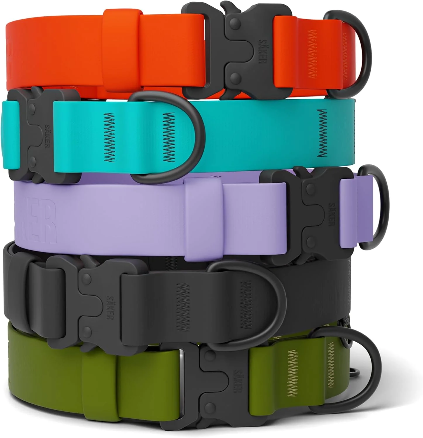 قلاده ضد آب سگ Säker - قلاده سگ سبک و قابل تنظیم برای سگ های بزرگ - قلاده سگ بزرگ بادوام 1 اینچی با حلقه D آلومینیومی، زنجیره دیزی و سگک رهاسازی سریع | قلاده سگ نارنجی قلاده ضد آب سگ Säker - قلاده سگ سبک و قابل تنظیم برای سگ های بزرگ - قلاده سگ بزرگ بادوام 1 اینچی با حلقه D آلومینیومی، زنجیره دیزی و سگک رهاسازی سریع | قلاده سگ نارنجی