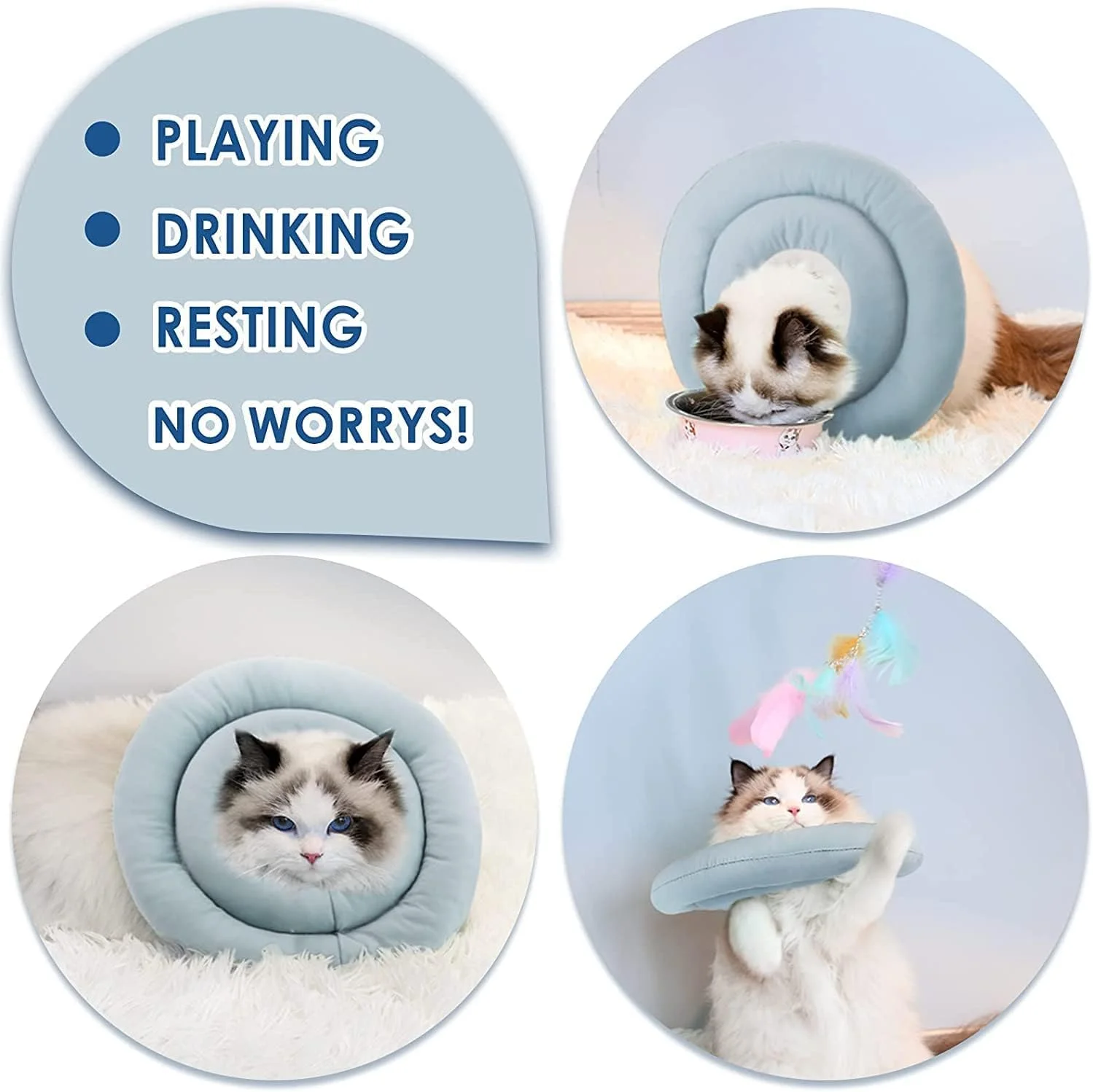 طوق گردنی نرم سگ و گربه Skeido بعد از جراحی، ضد آب، راحت، طوق ریکاوری سگ، ضد گاز گرفتن و لیسیدن، بهبود زخم حیوانات خانگی، مناسب سگ و گربه کوچک، متوسط یا بزرگ (S) آبی طوق گردنی نرم سگ و گربه Skeido بعد از جراحی، ضد آب، راحت، طوق ریکاوری سگ، ضد گاز گرفتن و لیسیدن، بهبود زخم حیوانات خانگی، مناسب سگ و گربه کوچک، متوسط یا بزرگ (S) آبی