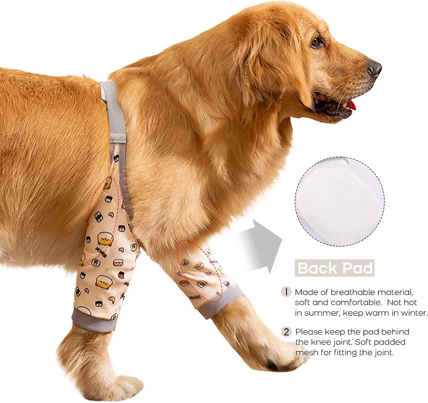 آستین بهبودی جراحی سگ ROZKITCH برای پاهای جلویی، محافظ آرنج زخم برای جلوگیری از لیسیدن حیوانات خانگی، آستین پا سگ جایگزین قلاده مخروطی برای رگ به رگ شدن ACL CCL آرتروز طرح سگ ناز 2XL