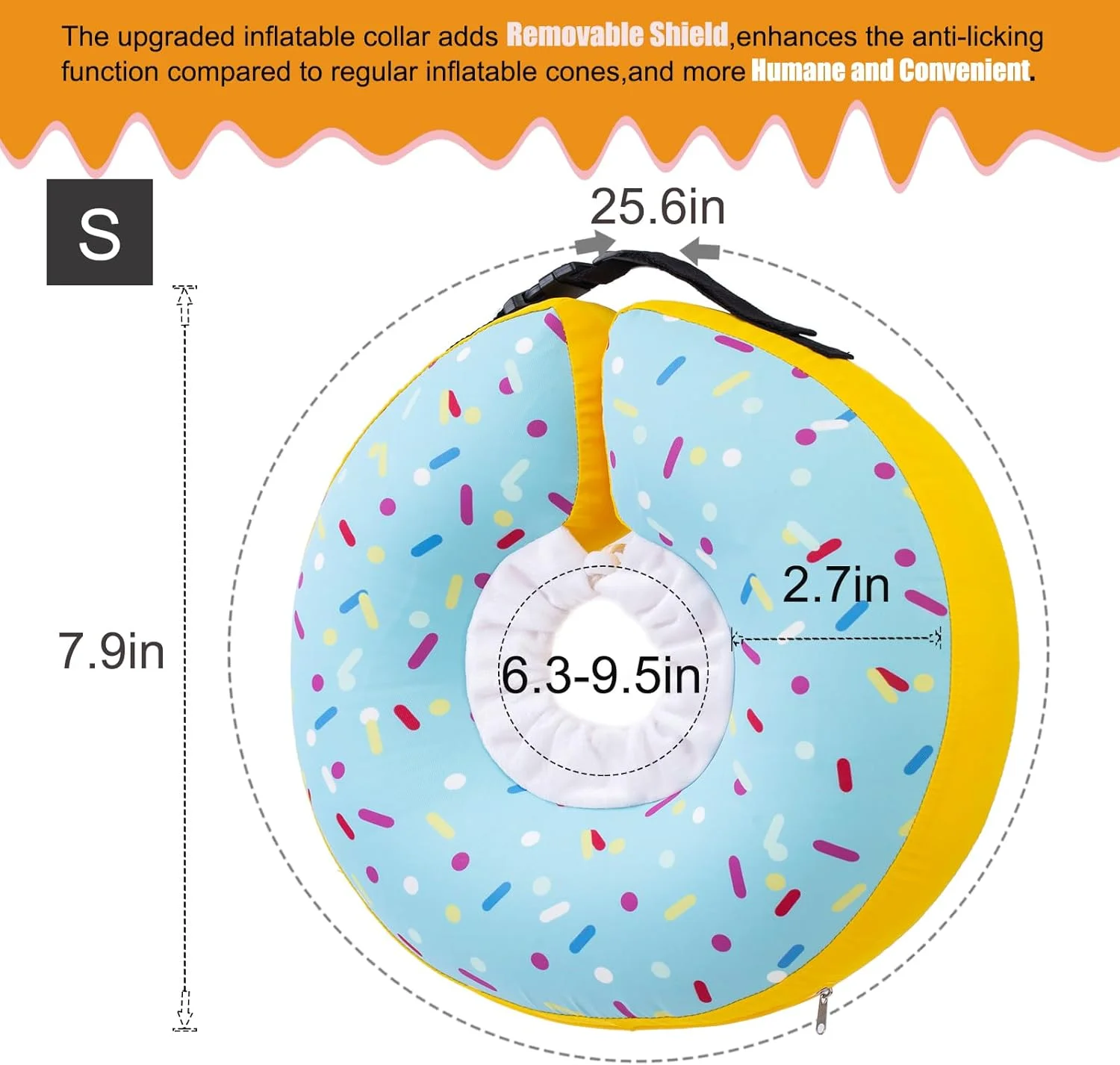 طوق گردنی بادی سگ مدل دونات برای سگ های کوچک، متوسط و بزرگ، جایگزین نرم و ضد آب برای طوق سگ بعد از جراحی، جلوگیری از لیسیدن زخم ها، تمیز کردن آسان (آبی، S (گردن 5"-9")) طوق گردنی بادی سگ مدل دونات برای سگ های کوچک، متوسط و بزرگ، جایگزین نرم و ضد آب برای طوق سگ بعد از جراحی، جلوگیری از لیسیدن زخم ها، تمیز کردن آسان (آبی، S (گردن 5"-9"))
