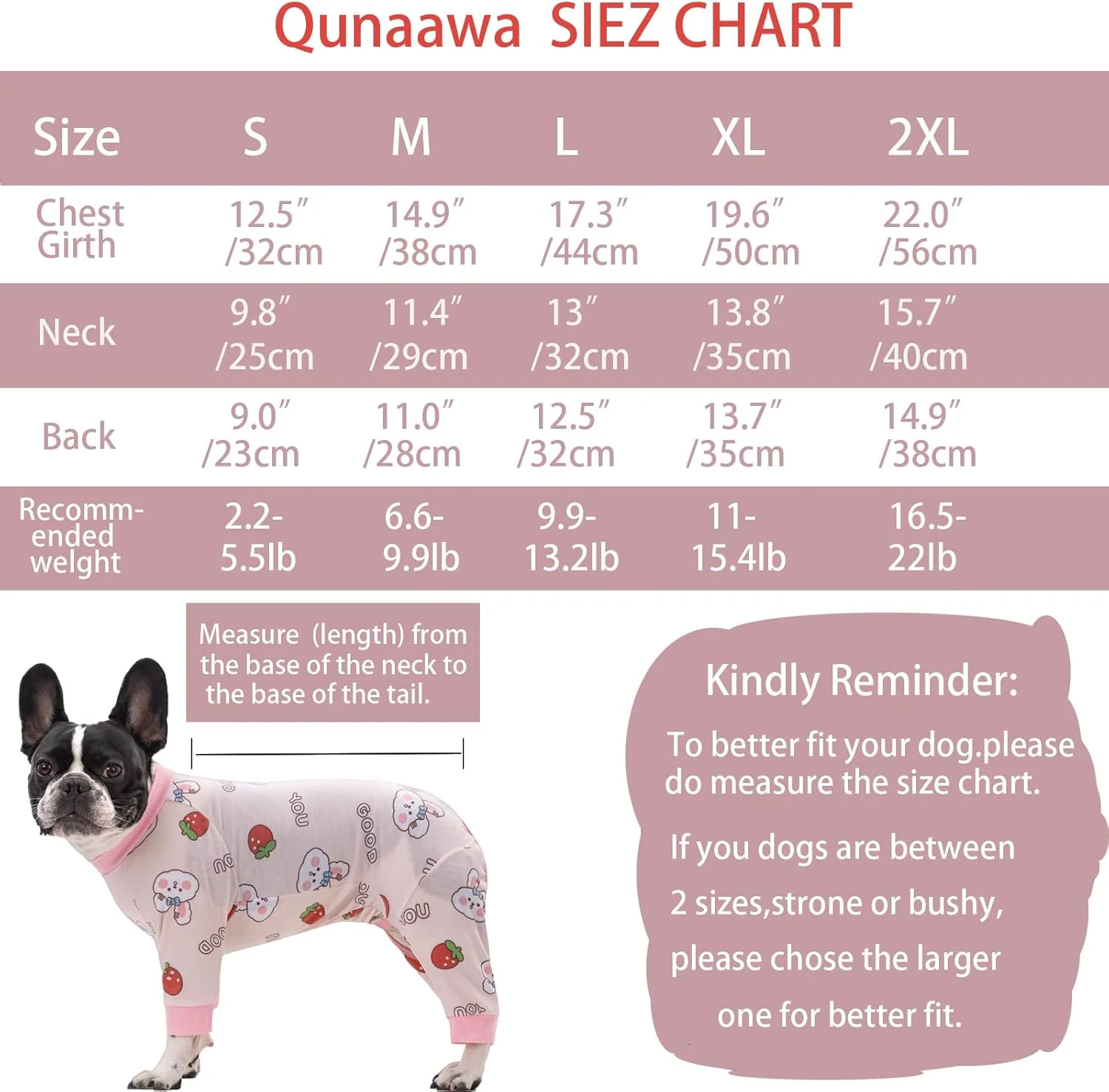لباس نقاهت سگ برای جراحی، مناسب سگ های کوچک و متوسط، لباس یکسره نرم و بامزه، جایگزین قیف گردنی، جلوگیری از لیسیدن زخم، مناسب سگ های ماده و نر (کوچک، خرگوش توت فرنگی)