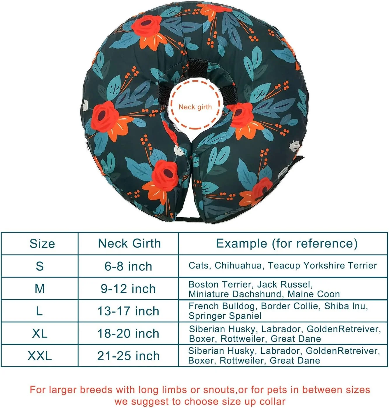 قلاده بادی محافظتی برای سگ و گربه - قلاده نرم التیام حیوانات خانگی که مانع دید نمی شود، از تماس حیوانات خانگی با بخیه ها، زخم ها و جوش ها جلوگیری می کند (گردن: 33 - 43 سانتی متر) قلاده بادی محافظتی برای سگ و گربه - قلاده نرم التیام حیوانات خانگی که مانع دید نمی شود، از تماس حیوانات خانگی با بخیه ها، زخم ها و جوش ها جلوگیری می کند (گردن: 33 - 43 سانتی متر)