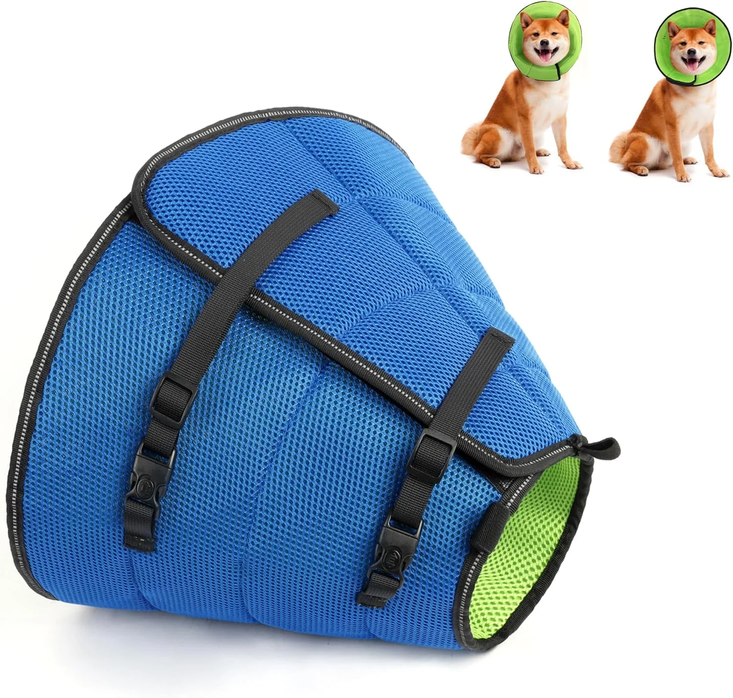 طوق گردنی سگ، طوق ریکاوری نرم حیوانات خانگی، قابل تنظیم، آبی، پارچه ای، برای سگ های بزرگ طوق گردنی سگ، طوق ریکاوری نرم حیوانات خانگی، قابل تنظیم، آبی، پارچه ای، برای سگ های بزرگ