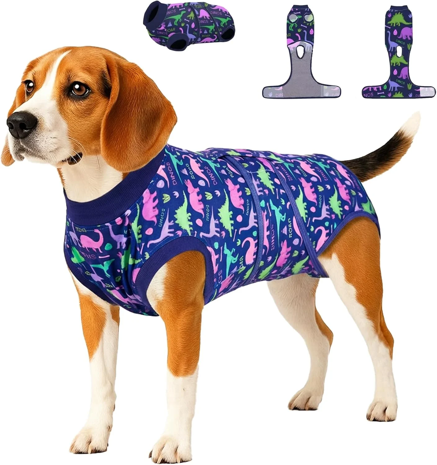لباس ریکاوری حیوانات خانگی PetWarm برای سگ ها، لباس سرهمی برای سگ ها، جایگزین قیف سگ بعد از جراحی، لباس ریکاوری جراحی حیوانات خانگی، طرح دایناسور، آبی بنفش، سایز S لباس ریکاوری حیوانات خانگی PetWarm برای سگ ها، لباس سرهمی برای سگ ها، جایگزین قیف سگ بعد از جراحی، لباس ریکاوری جراحی حیوانات خانگی، طرح دایناسور، آبی بنفش، سایز S