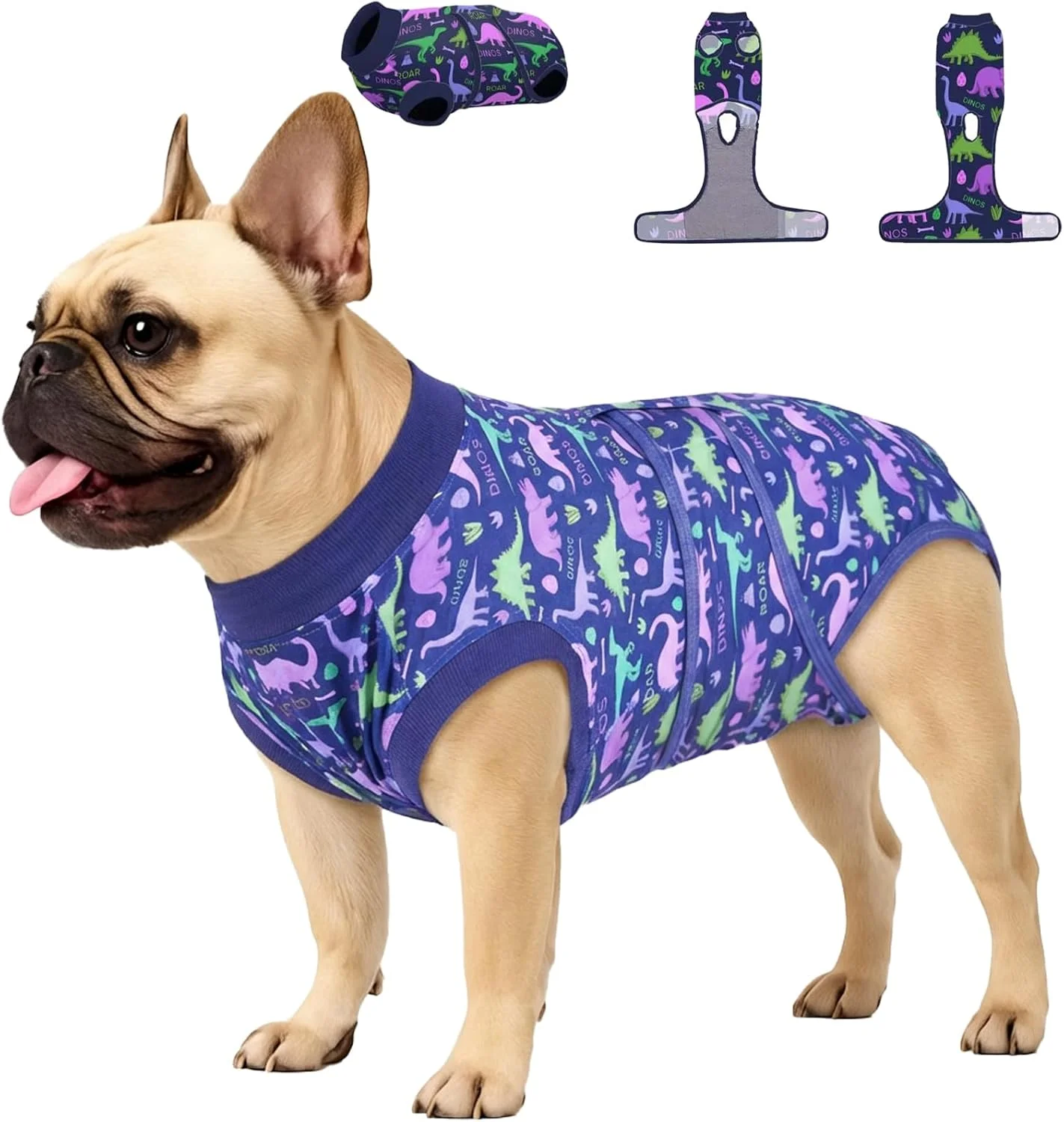 لباس ریکاوری سگ PetWarm برای بعد از جراحی، لباس داخلی سگ، جایگزین مخروطی سگ بعد از جراحی، لباس ریکاوری حیوانات خانگی، طرح دایناسور، بنفش، XS لباس ریکاوری سگ PetWarm برای بعد از جراحی، لباس داخلی سگ، جایگزین مخروطی سگ بعد از جراحی، لباس ریکاوری حیوانات خانگی، طرح دایناسور، بنفش، XS