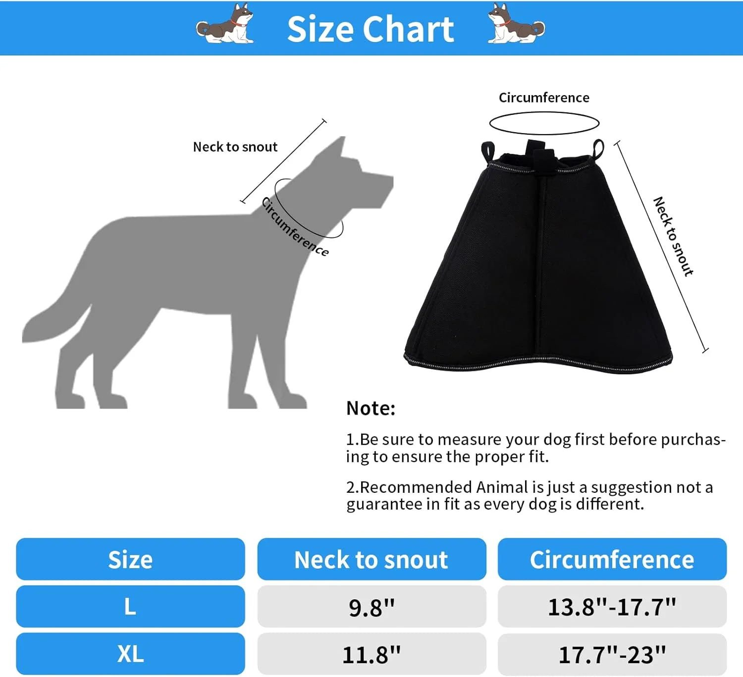طوق گردنی محافظ حیوانات خانگی برای بعد از جراحی، طراحی بازتابنده، طوق گردنی نرم برای بهبود حیوانات خانگی با سگک قابل تنظیم برای سگ های بزرگ و گربه ها، جلوگیری از گاز گرفتن/لیسیدن بعد از جراحی، انتخاب سایز L/XL (سایز L) طوق گردنی محافظ حیوانات خانگی برای بعد از جراحی، طراحی بازتابنده، طوق گردنی نرم برای بهبود حیوانات خانگی با سگک قابل تنظیم برای سگ های بزرگ و گربه ها، جلوگیری از گاز گرفتن/لیسیدن بعد از جراحی، انتخاب سایز L/XL (سایز L)