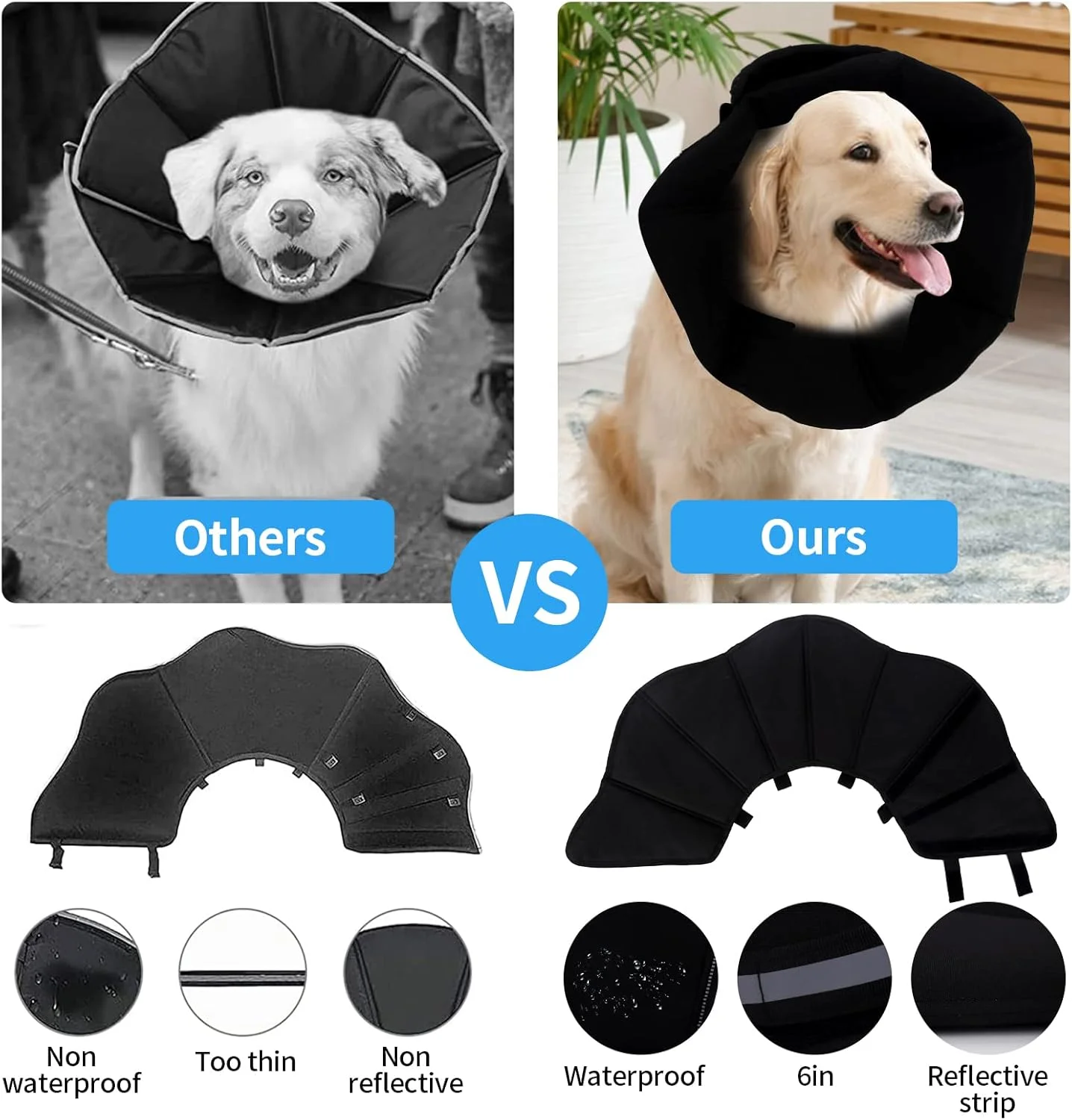 طوق گردنی محافظ حیوانات خانگی برای بعد از جراحی، طراحی بازتابنده، طوق گردنی نرم برای بهبود حیوانات خانگی با سگک قابل تنظیم برای سگ های بزرگ و گربه ها، جلوگیری از گاز گرفتن/لیسیدن بعد از جراحی، انتخاب سایز L/XL (سایز L) طوق گردنی محافظ حیوانات خانگی برای بعد از جراحی، طراحی بازتابنده، طوق گردنی نرم برای بهبود حیوانات خانگی با سگک قابل تنظیم برای سگ های بزرگ و گربه ها، جلوگیری از گاز گرفتن/لیسیدن بعد از جراحی، انتخاب سایز L/XL (سایز L)