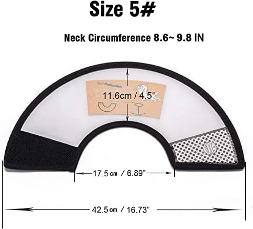 طوق محافظ گردنی قابل تنظیم برای حیوانات خانگی، سگ، گربه، خرگوش، طوق الیزابت پلاستیکی محافظ زخم و بهبود گردن (M (42cm*21cm عمق 12.5cm)) طوق محافظ گردنی قابل تنظیم برای حیوانات خانگی، سگ، گربه، خرگوش، طوق الیزابت پلاستیکی محافظ زخم و بهبود گردن (M (42cm*21cm عمق 12.5cm))