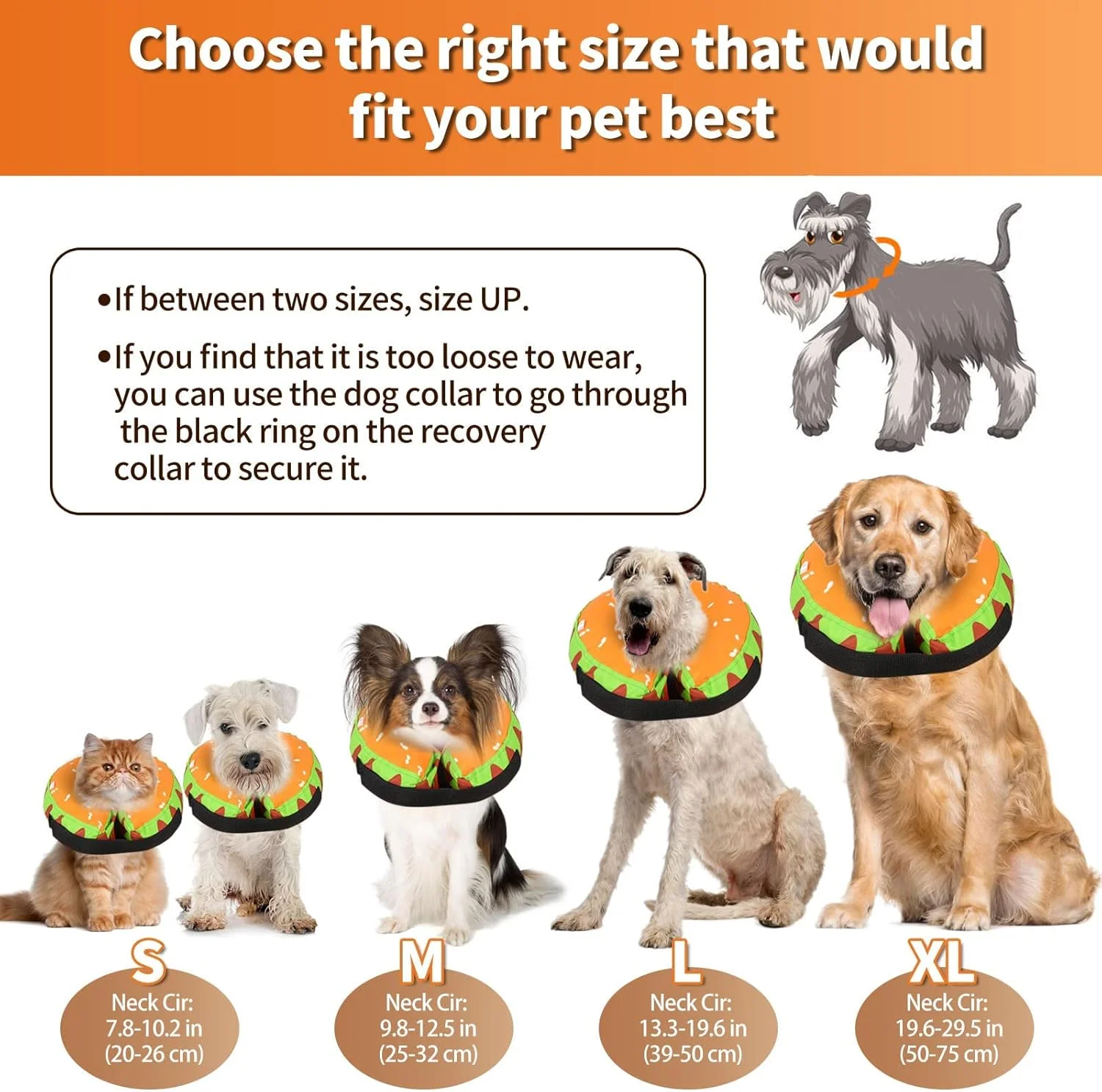 طوق محافظ بادی نالاکال برای سگ های کوچک، متوسط و بزرگ، جایگزین نرم و راحت طوق الیزابت بعد از جراحی برای سگ ها و گربه ها - جلوگیری از لیسیدن و گاز گرفتن زخم