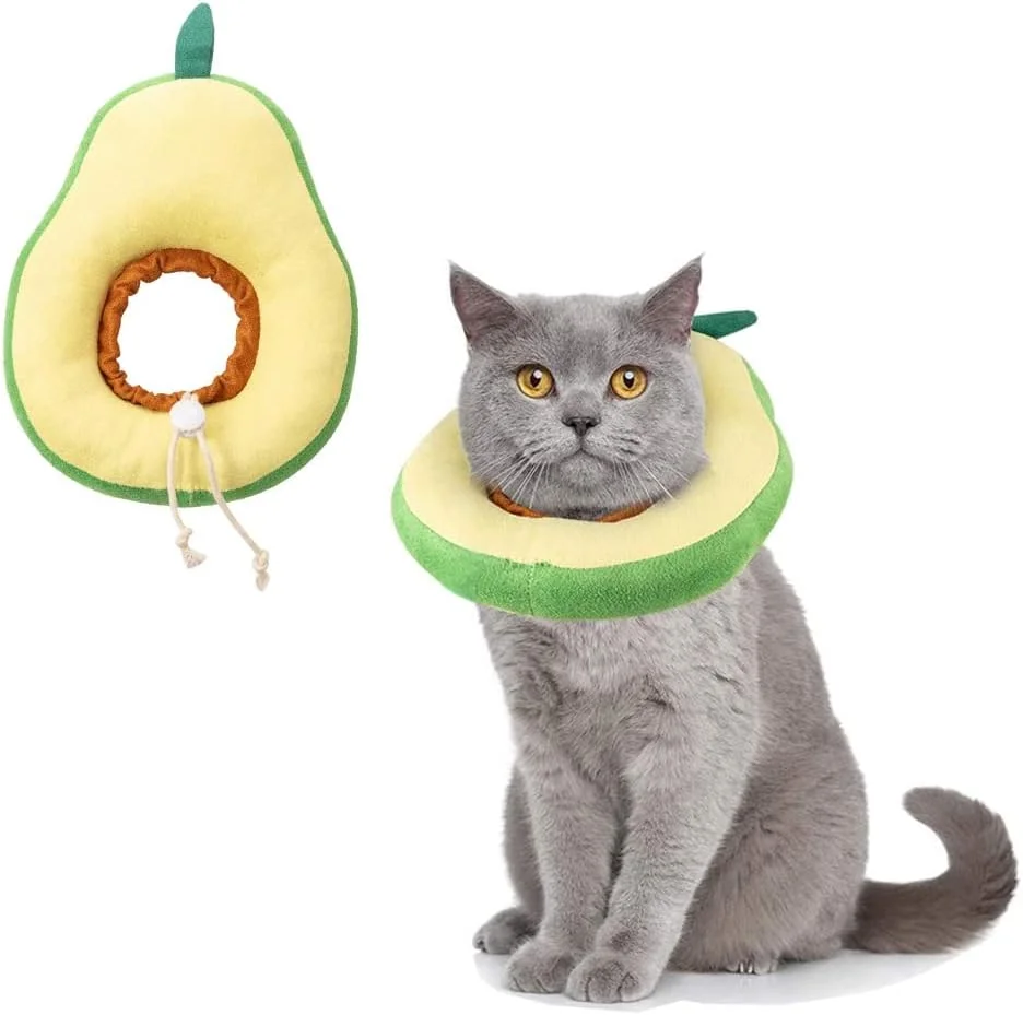 طوق گردنی قابل تنظیم نئواستایل برای گربه، جایگزین طوق الیزابت بعد از جراحی، طوق گردنی نرم برای جلوگیری از لیسیدن زخم گربه و سگ (طرح آووکادو) طوق گردنی قابل تنظیم نئواستایل برای گربه، جایگزین طوق الیزابت بعد از جراحی، طوق گردنی نرم برای جلوگیری از لیسیدن زخم گربه و سگ (طرح آووکادو)