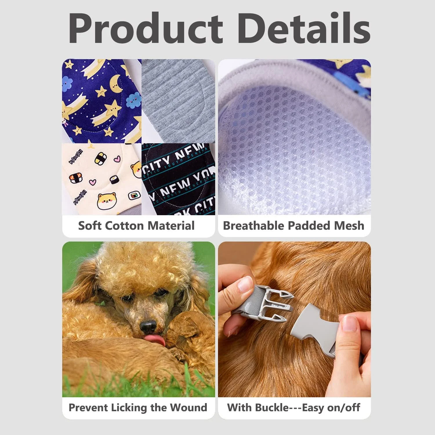 آستین محافظ مفصل پای جلویی سگ، آستین آرنج با پد مشبک برای سگ های بزرگ و متوسط برای جلوگیری از لیسیدن زخم_L (آبی) آستین محافظ مفصل پای جلویی سگ، آستین آرنج با پد مشبک برای سگ های بزرگ و متوسط برای جلوگیری از لیسیدن زخم_L (آبی)