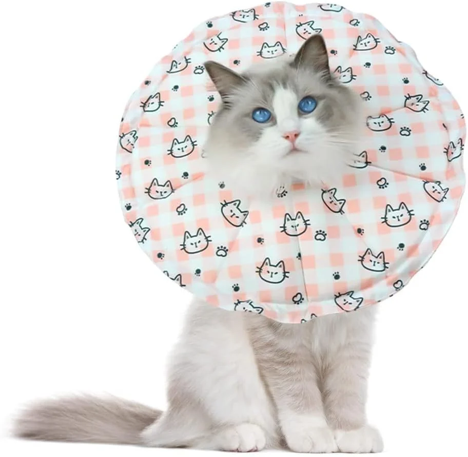 طوق گردنی محافظ گربه MAKINGTEC، طوق نرم و سبک برای بهبودی حیوانات خانگی با قابلیت تنظیم اندازه - صورتی طوق گردنی محافظ گربه MAKINGTEC، طوق نرم و سبک برای بهبودی حیوانات خانگی با قابلیت تنظیم اندازه - صورتی