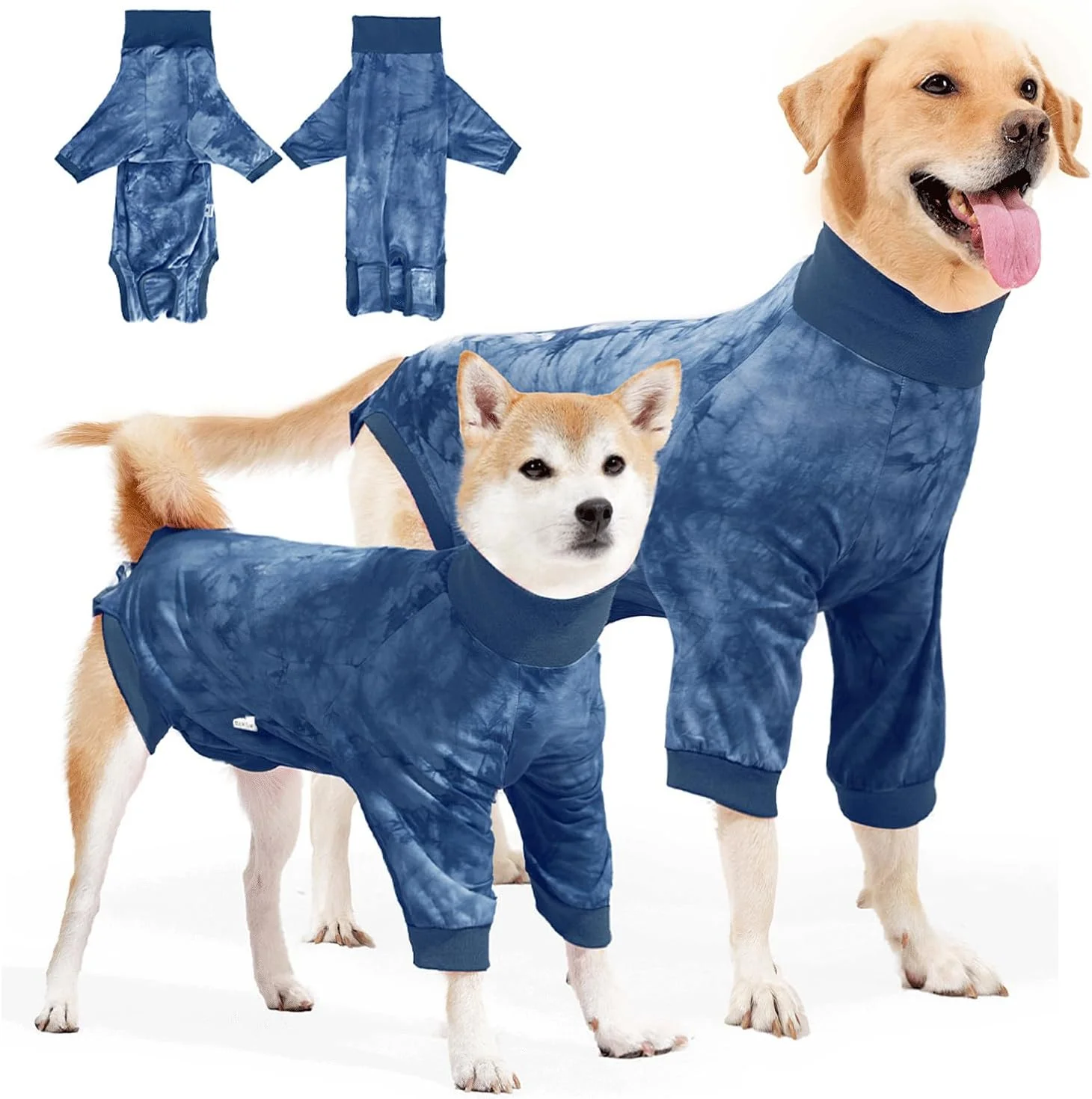 لباس ریکاوری سگ Lukovee - لباس نرم جراحی سگ برای سگ های نر و ماده، لباس ریکاوری جراحی تنفسی سگ جلوگیری از لیسیدن، جایگزین قلاده و مخروط سگ (3XL، آبی)