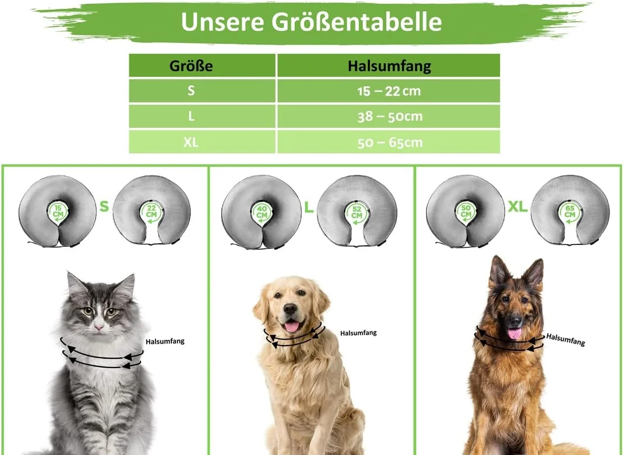 گردنبند محافظ سگ و گربه MC-Royal® Premium - یقه بادی ممتاز برای سگ ها و گربه ها [محافظت قابل اعتماد] - قلاده سگ - قلاده محافظ نشتی - قلاده گربه - قلاده محافظ سگ