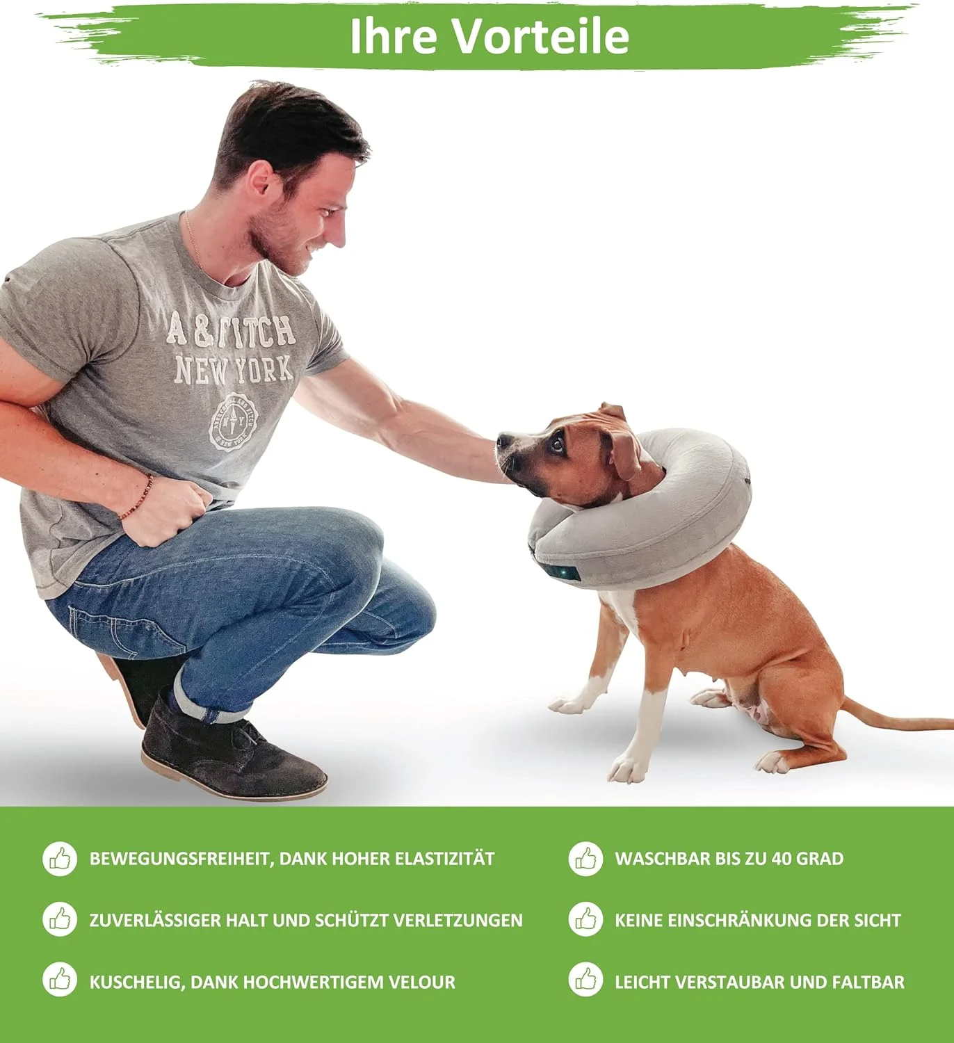 گردنبند محافظ سگ و گربه MC-Royal® Premium - یقه بادی ممتاز برای سگ ها و گربه ها [محافظت قابل اعتماد] - قلاده سگ - قلاده محافظ نشتی - قلاده گربه - قلاده محافظ سگ