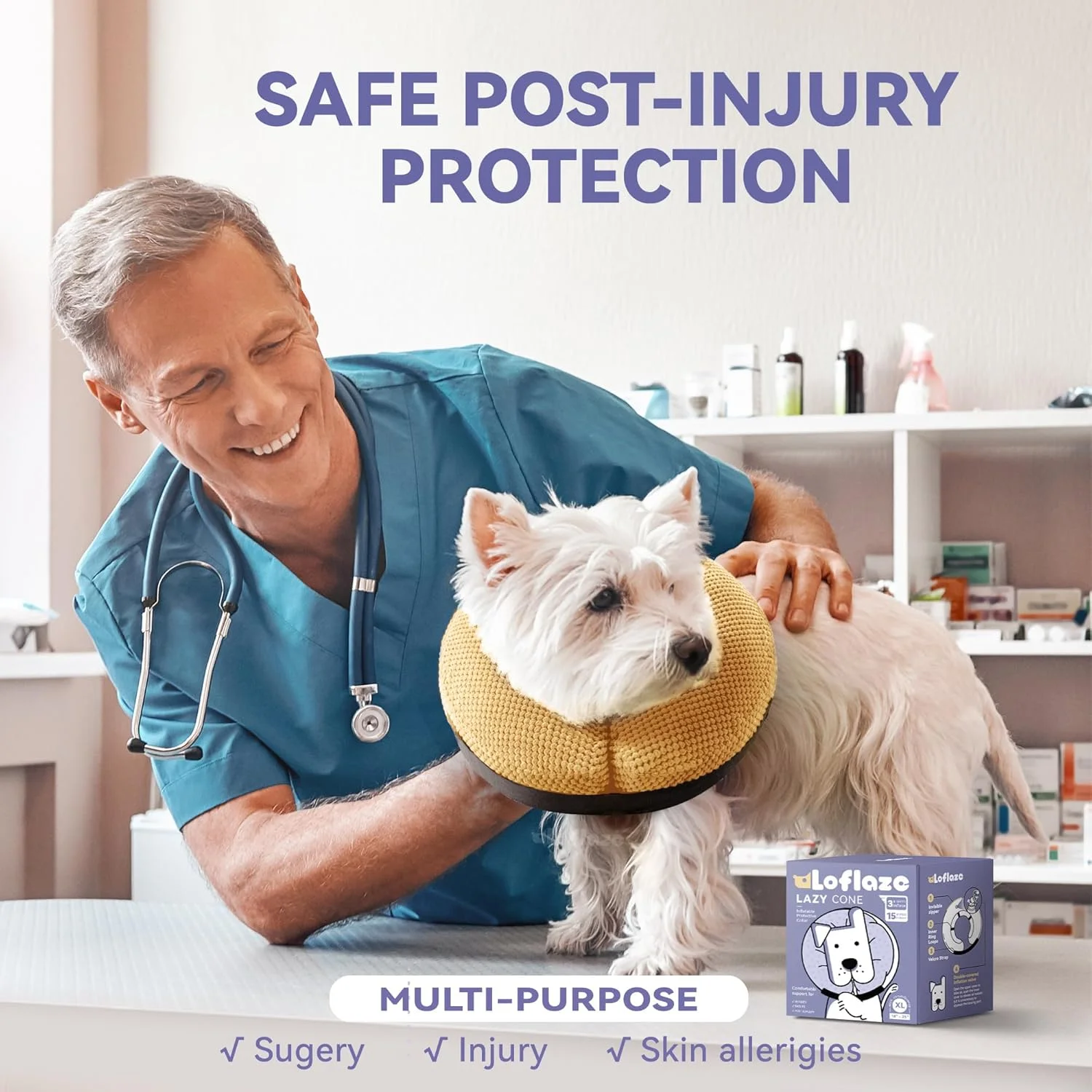 طوق بادی سگ - جایگزین طوق گردنی سگ بعد از جراحی - طوق نرم برای سگ های بزرگ، متوسط و کوچک و گربه ها - طوق ریکاوری جایگزین (زرد، XL)