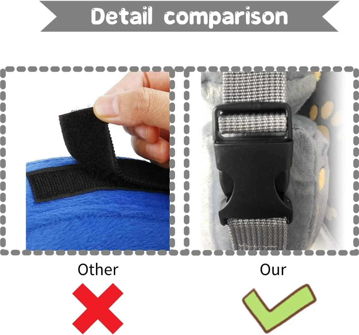 طوق بادی سگ Little Bean، طوق الیزابتی نرم سگ، بالش محافظ نرم برای سگ های بزرگ، جلوگیری از لیسیدن و گاز گرفتن، بهبود زخم (پنجه خاکستری، [گردن: 9.5"-11.5"] M)