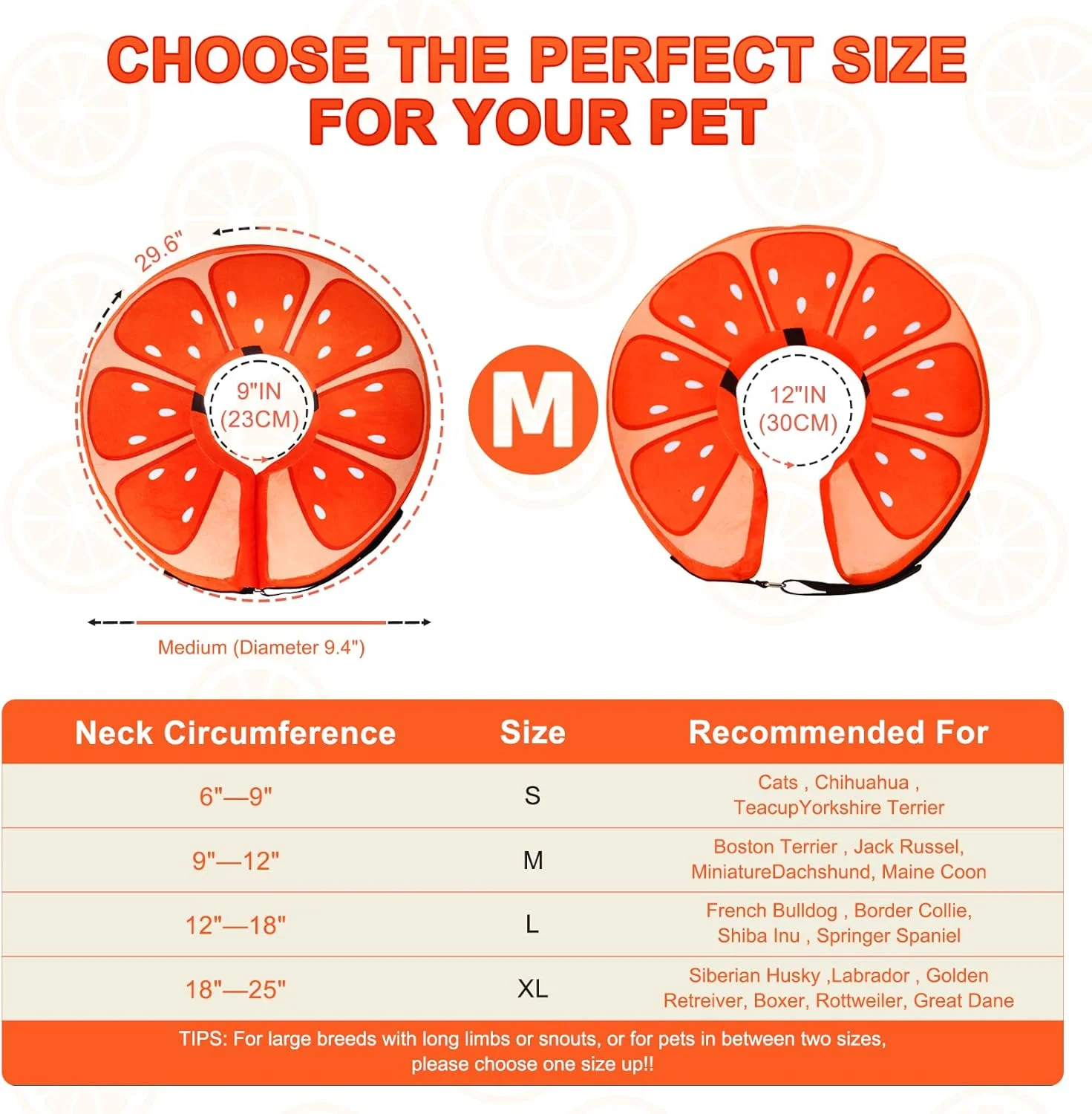 طوق گردنی سگ Leo IRis برای سگ های بزرگ، متوسط و کوچک و گربه ها، طوق بادی نرم برای دوران نقاهت سگ ها بعد از جراحی، طوق قابل تنظیم که دید حیوان خانگی را مسدود نمی کند (نارنجی-XL) طوق گردنی سگ Leo IRis برای سگ های بزرگ، متوسط و کوچک و گربه ها، طوق بادی نرم برای دوران نقاهت سگ ها بعد از جراحی، طوق قابل تنظیم که دید حیوان خانگی را مسدود نمی کند (نارنجی-XL)