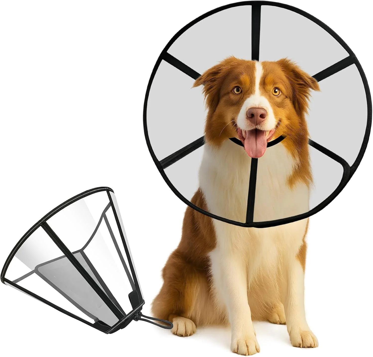 طوق گردنی سگ قابل تنظیم Lainergie، طوق الیزابتی (M) طوق گردنی سگ قابل تنظیم Lainergie، طوق الیزابتی (M)