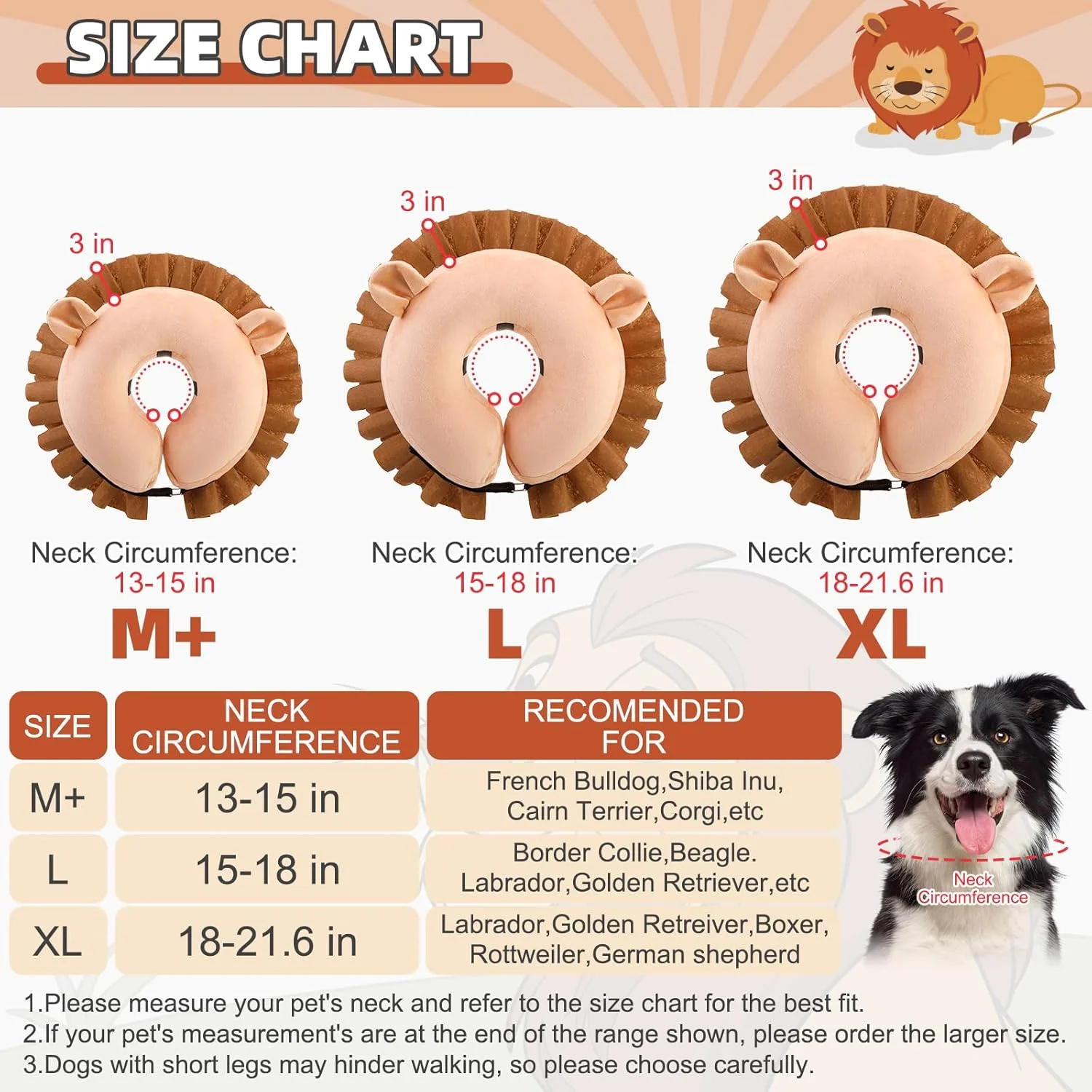 طوق گردنی سگ KOOLTAIL جایگزین طوق جراحی، طوق بادی نرم طرح شیر برای سگ های بزرگ و متوسط، طوق گردنی ریکاوری قابل تنظیم به شکل دونات با قابلیت ضد لیسیدن پیشرفته، دید را محدود نمی کند، سایز XL