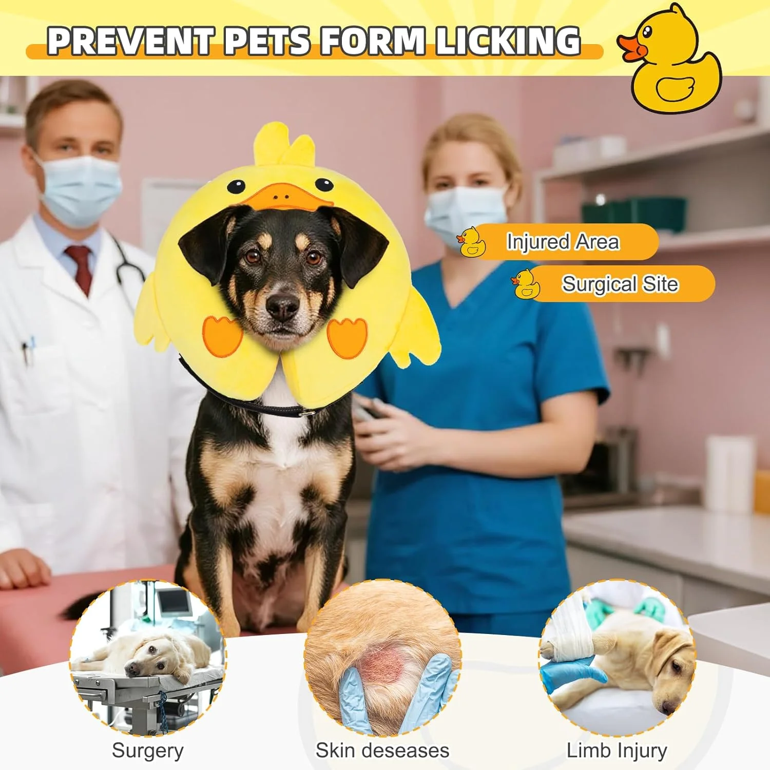 طوق گردنی بادی سگ KOOLTAIL، جایگزین طوق جراحی، طوق نرم بادی گردن سگ برای سگ های بزرگ متوسط​​، طوق ریکاوری دوناتی قابل تنظیم حیوانات خانگی با قابلیت ضد لیسیدن پیشرفته، مانع دید نمی شود، L